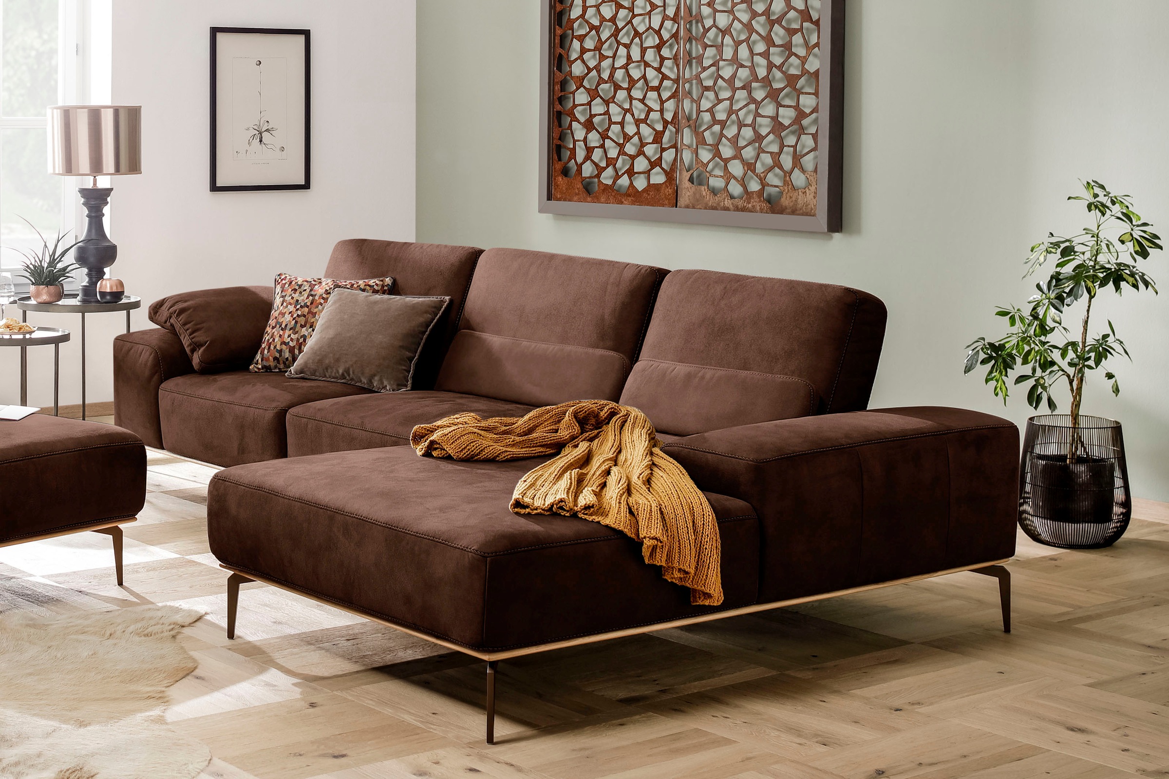 W.SCHILLIG Ecksofa "run, Designsofa mit tollem Sitzkomfort, bequem, L-Form" günstig online kaufen