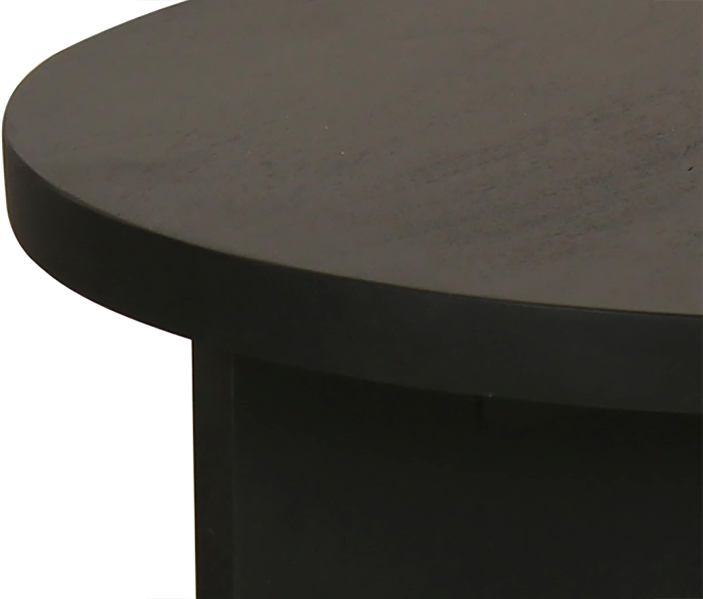 byLIVING Couchtisch »Round«, (1 St.), aus 2,5cm starkem Massivholz schwarz, einzeln oder im Set stellbar