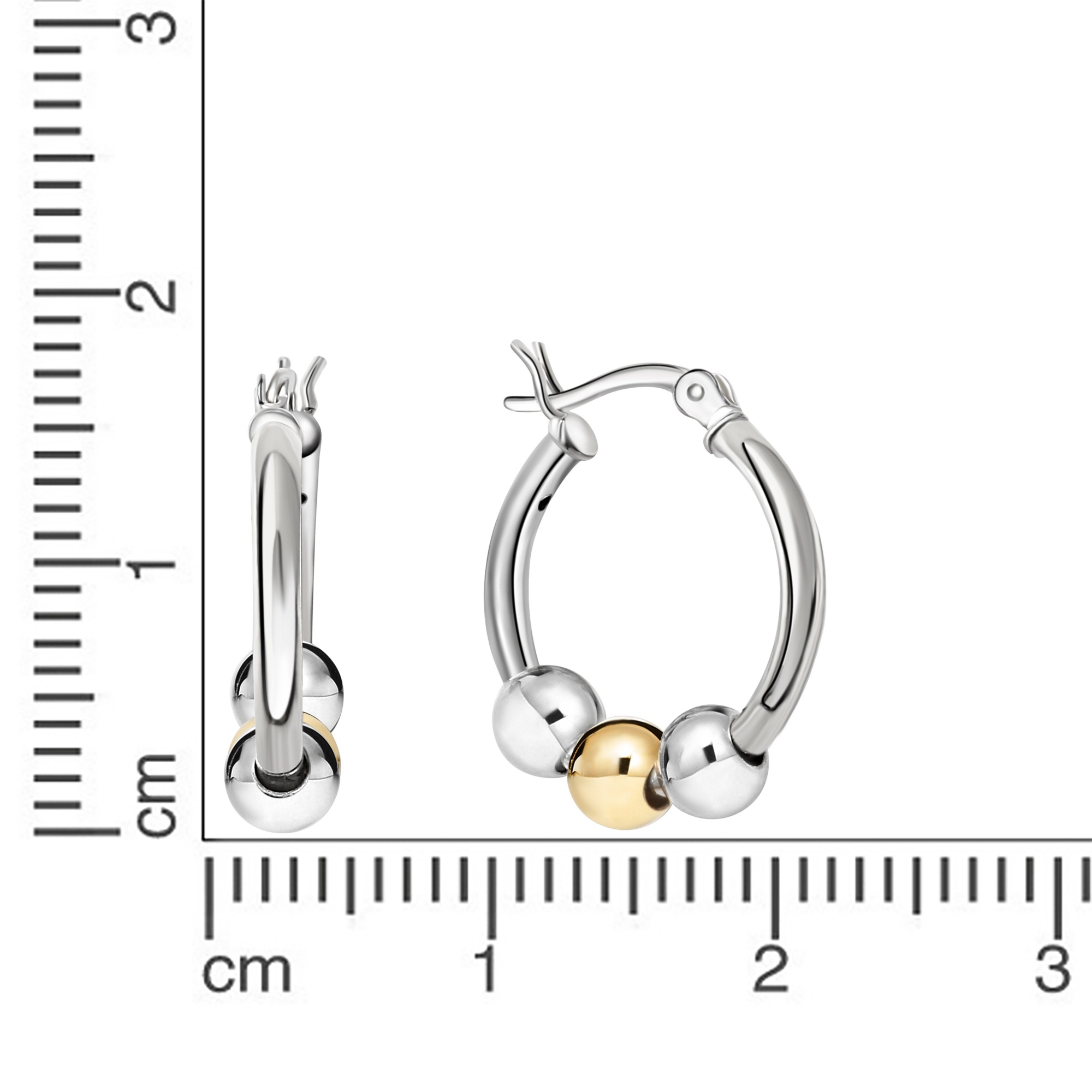 Zeeme Paar Creolen »925/- Sterling Silber rhodiniert/rosé«