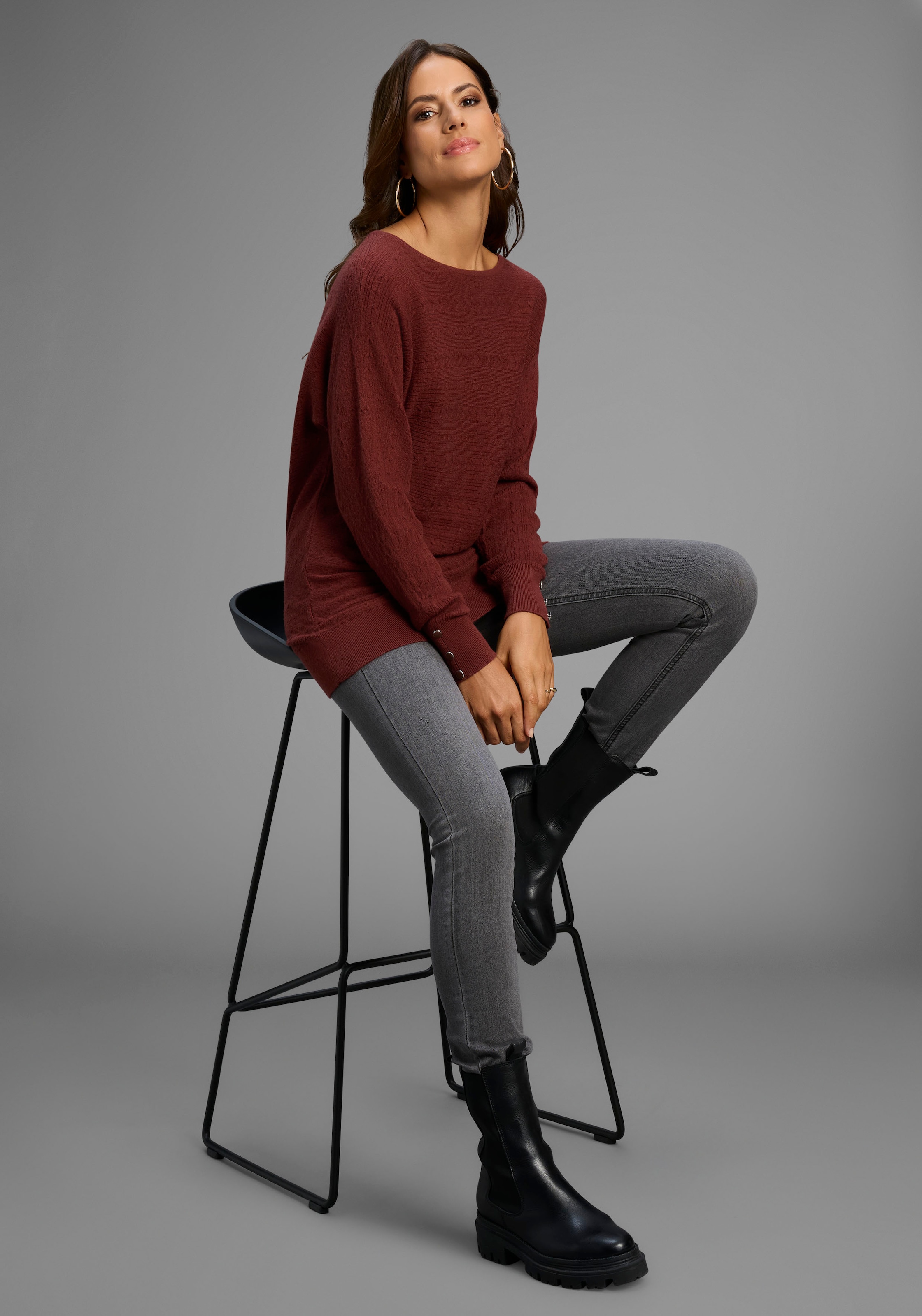 Laura Scott kuscheliger Winterstrick mit Zopfstrickmuster - NEUE KOLLEKTION