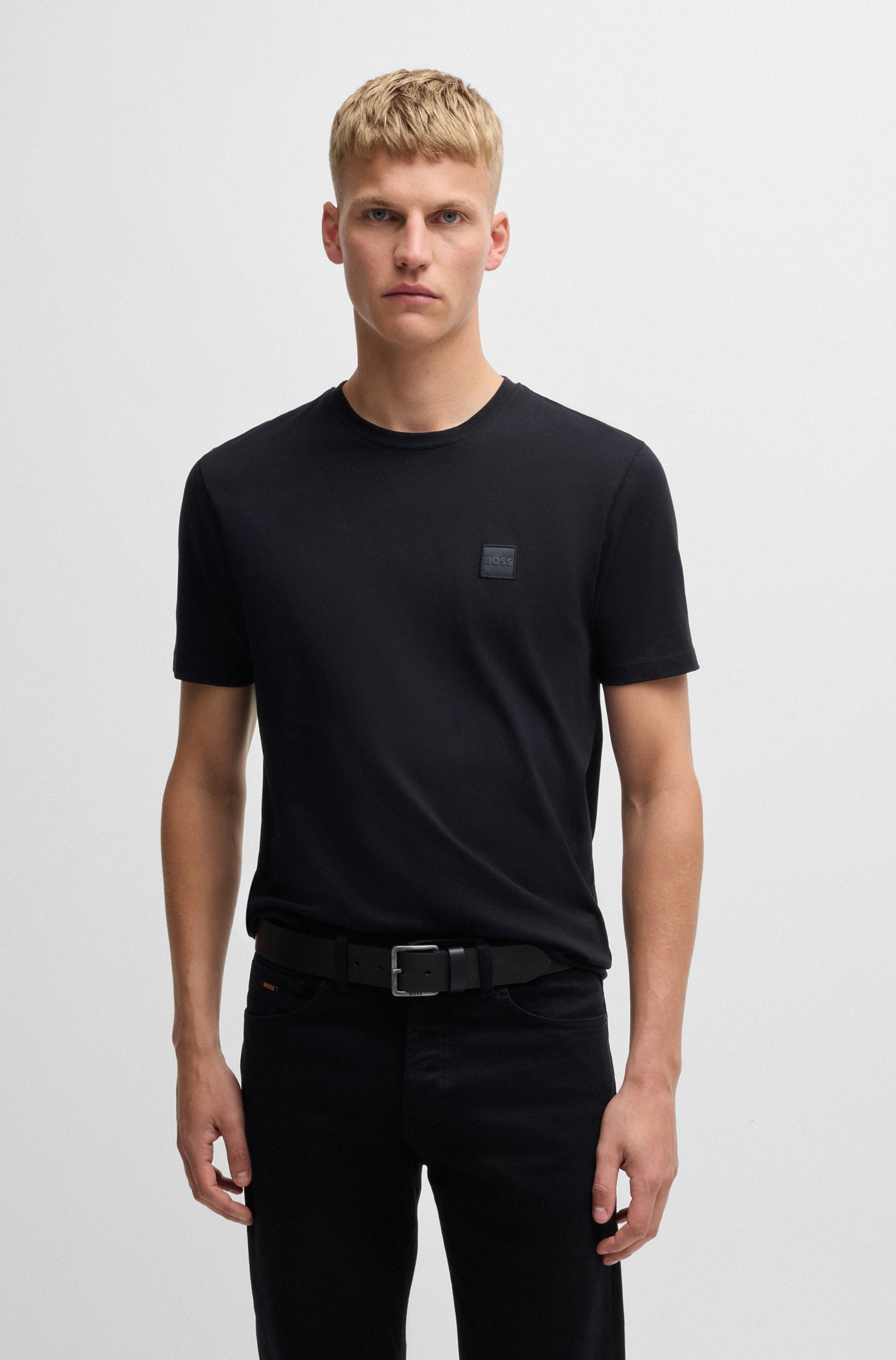 BOSS Ledergürtel »Jeeko_Sz40«, mit BOSS Logo-Schriftzug auf der Schließe