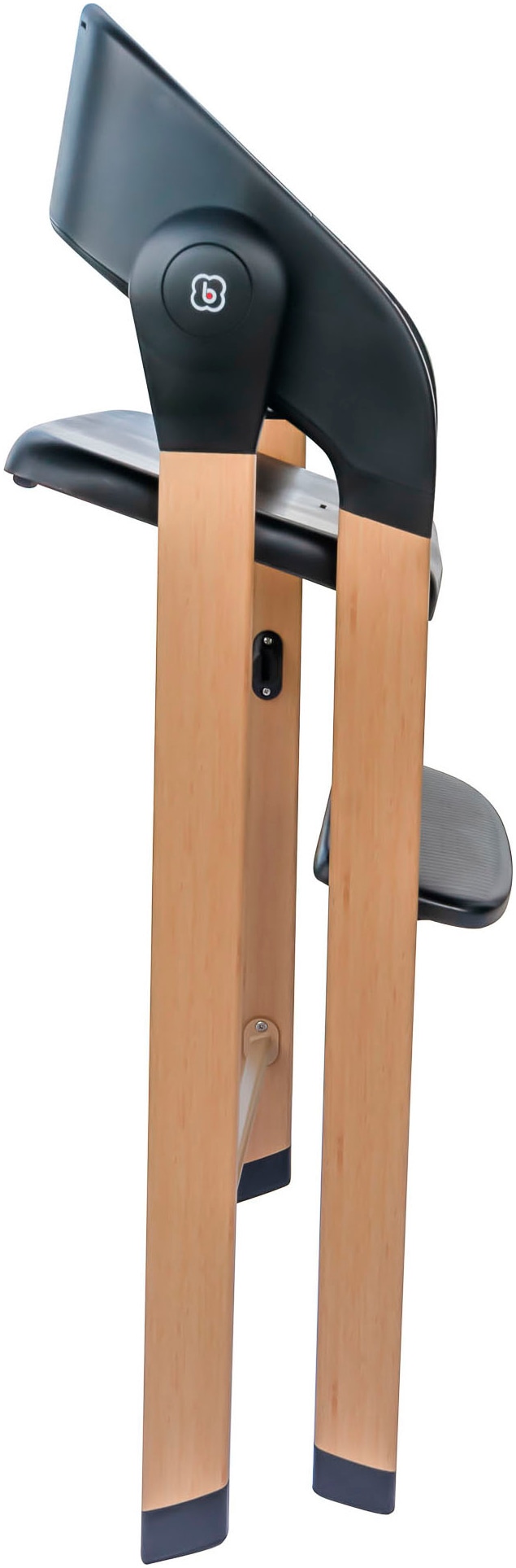 BabyGo Hochstuhl »Levels, black wood optic«, platzsparend zusammenklappbar