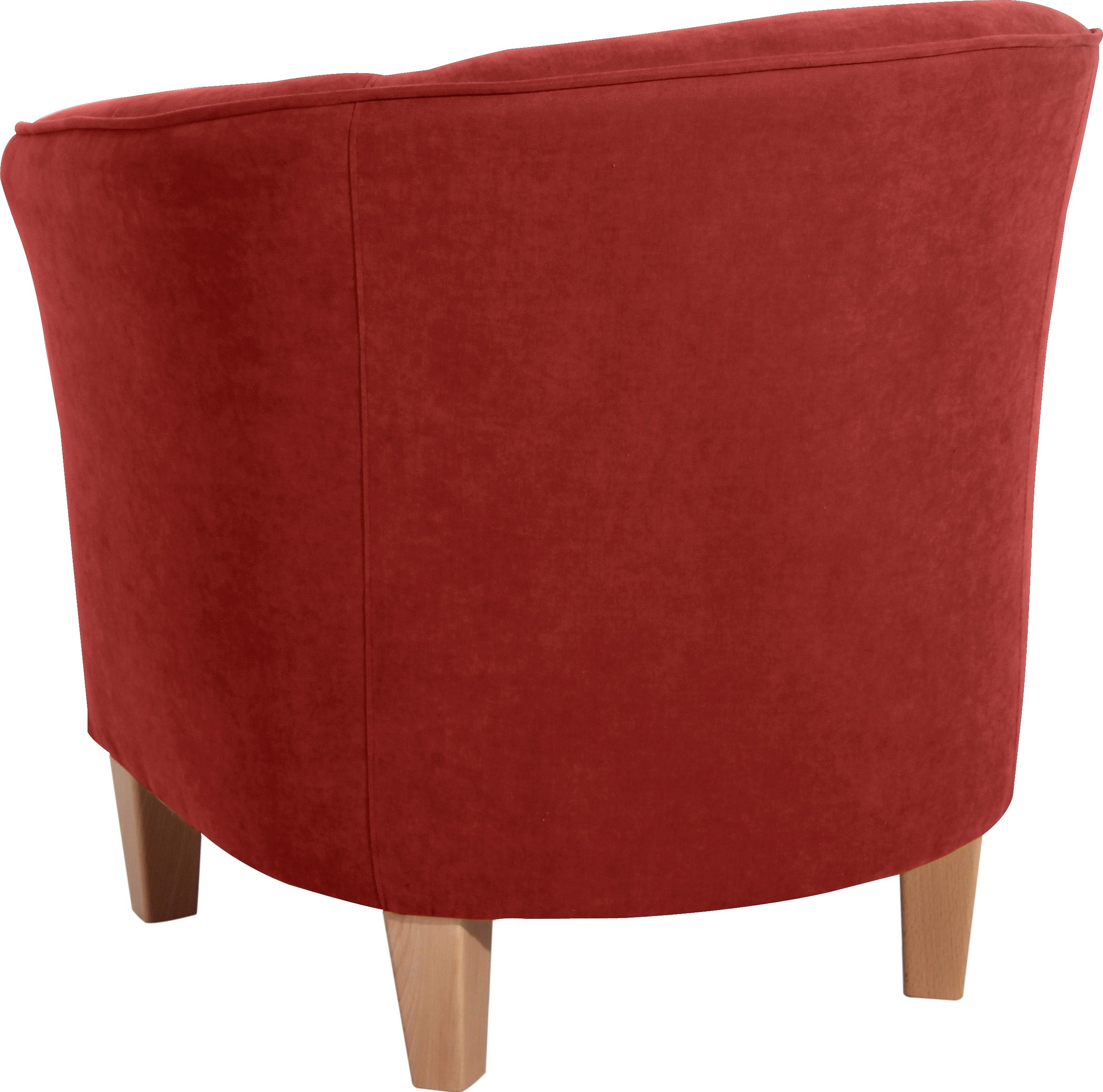 Max Winzer® Cocktailsessel »Luisa, Loungesessel«, in runder Form, mit Holzfüßen