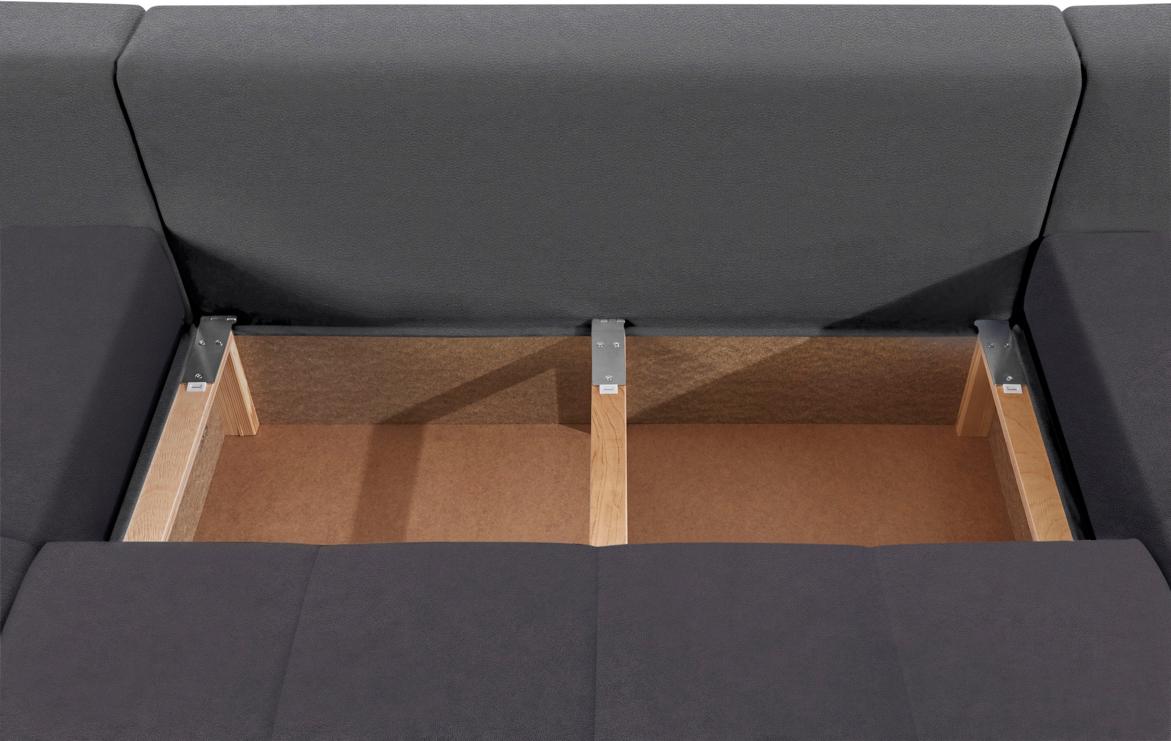 COLLECTION AB Wohnlandschaft »XXL-Josy U-Form, Breite 333 cm, mit 2 Recamieren 77 & 97 cm«, inkl. Bettfunktion, Bettkasten, mit 5 gleich großen Rückenkissen