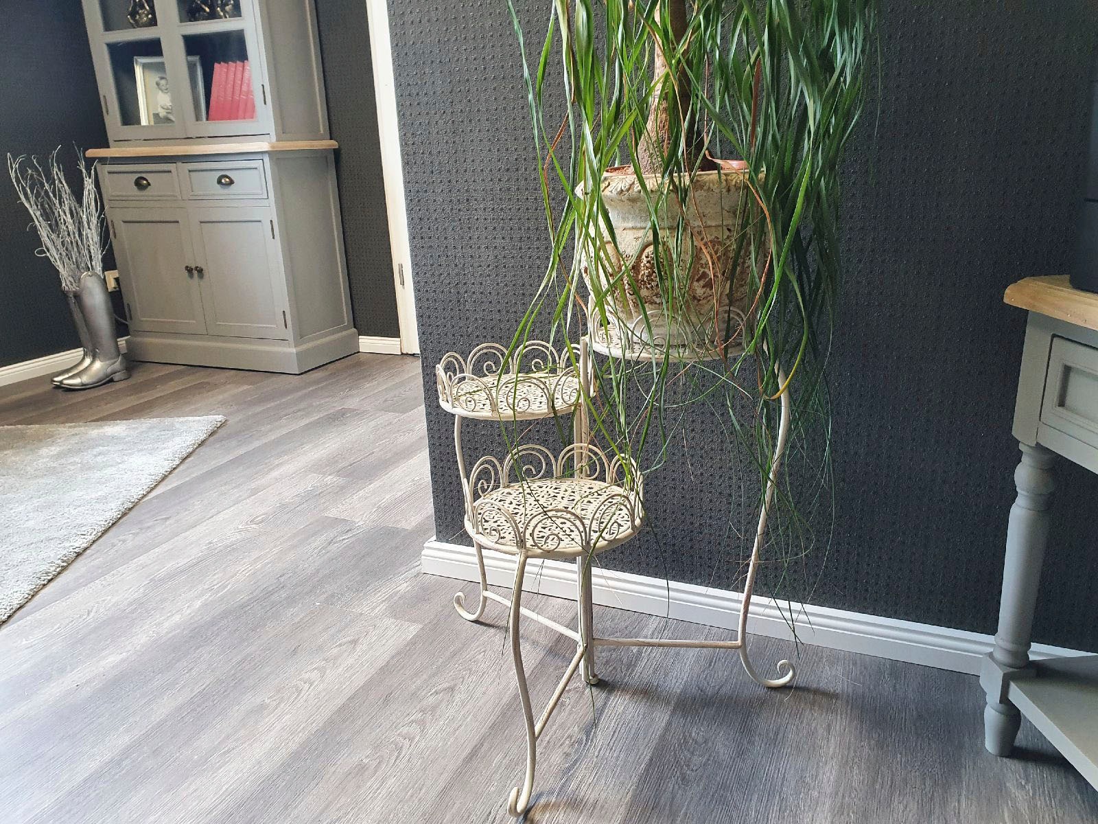 Ambiente Haus Blumenhocker »3er Blumenständer - klappbar Antikweiß« 1 Stk. günstig online kaufen