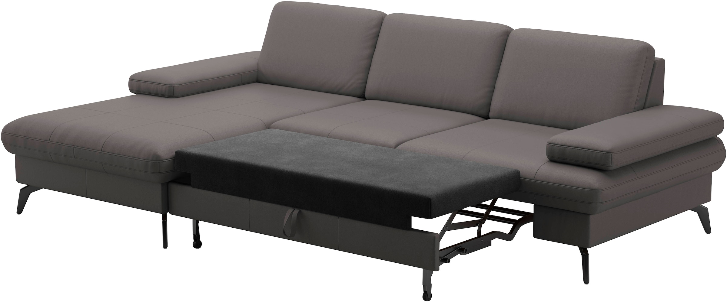 sit&more Ecksofa »Morris L-Form, inkl. Sitztiefenverstellung«, wahlweise mit Armteilverstellung, Bettfunktion & Bettkasten