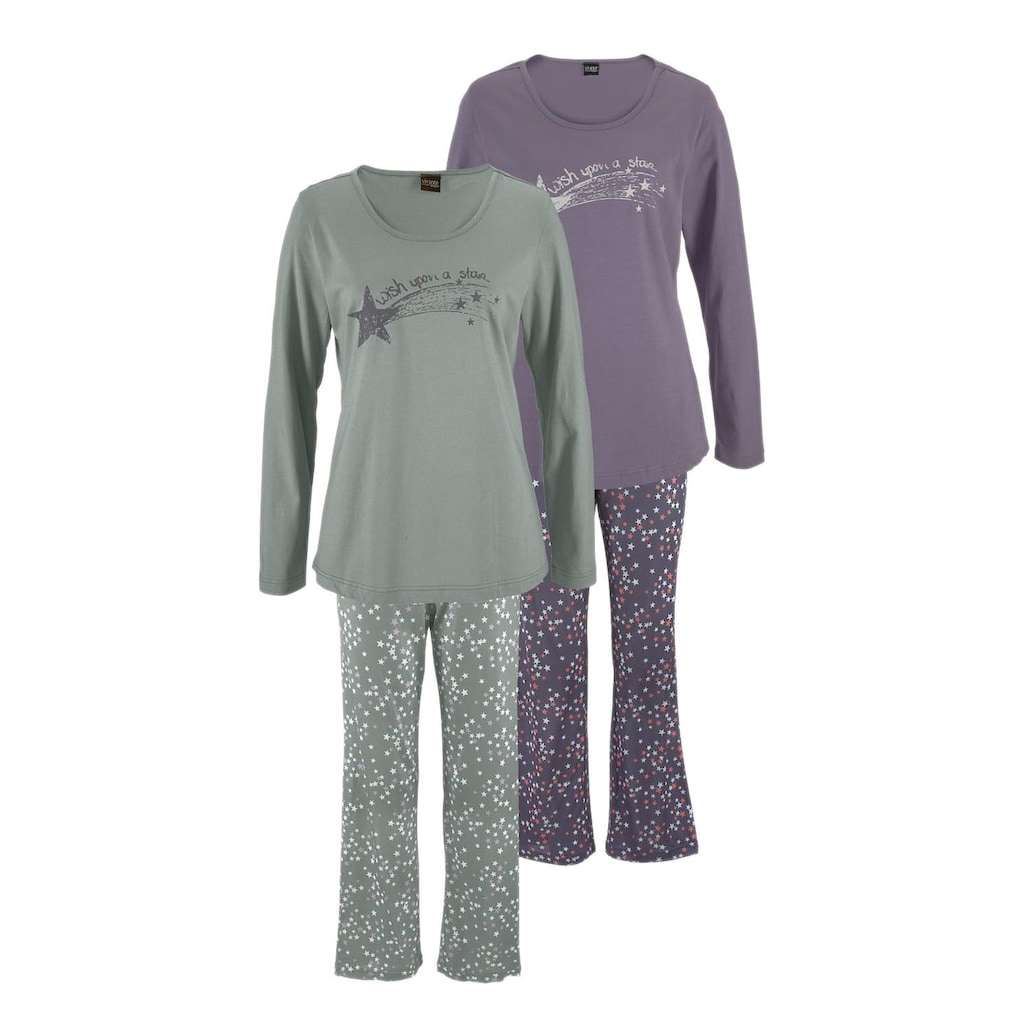 Vivance Dreams Pyjama, (4 tlg., 2 Stück)