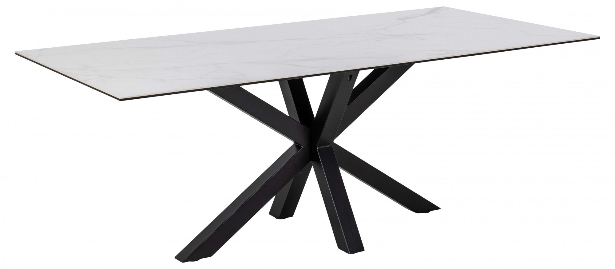 ACTONA GROUP Esstisch »Heaven«, weißer Keramik-Tischplatte, schwarzem Stahlkreuz, L: 200 cm