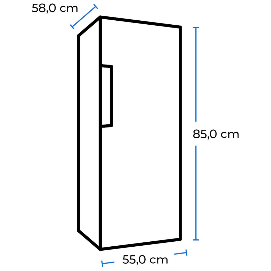 exquisit Gefrierschrank »GS81-040E weiss«, 85 cm hoch, 58 cm breit