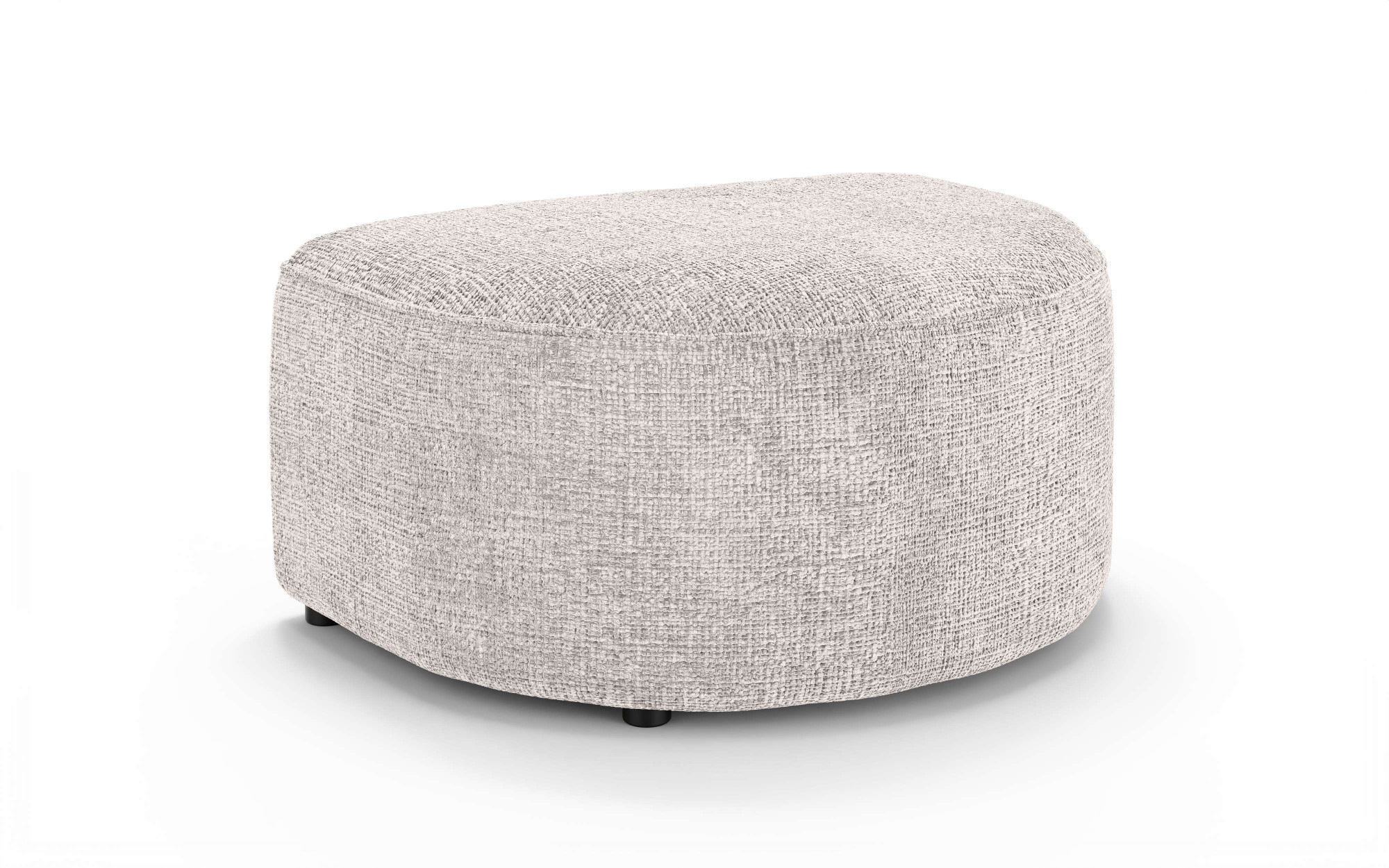 OTTO home Polsterhocker »ADELLA passed zur Serie, Maße B/T/H: 92/69/43 cm«, Hocker mit Wellenunterfederung, runde Form, auch in Cord