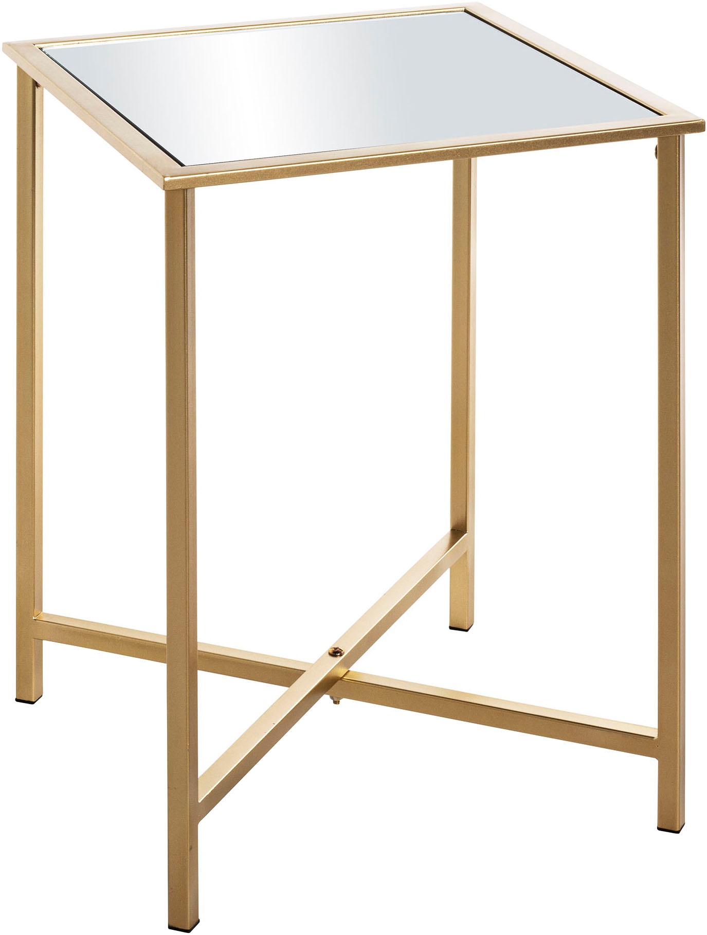 HAKU Beistelltisch »Sofatisch, Wohnzimmertisch« 1 Stk. tlg. quadratisch - aus Metall Gold B/T/H 39/39/53 cm