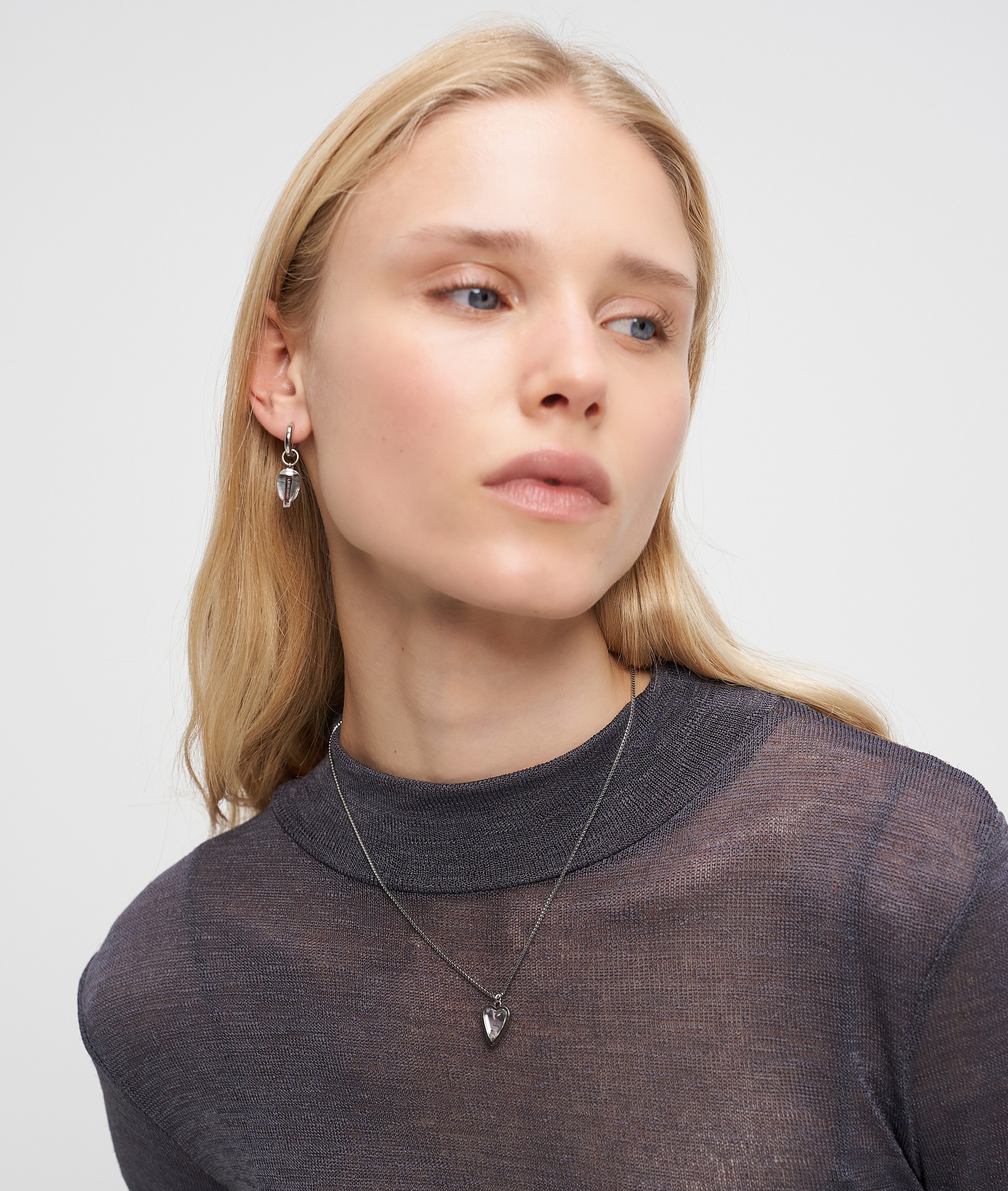 Liebeskind Berlin Kette mit Anhänger »Schmuck Geschenk Edelstahl Halskette Glass Heart« mit Glasstein