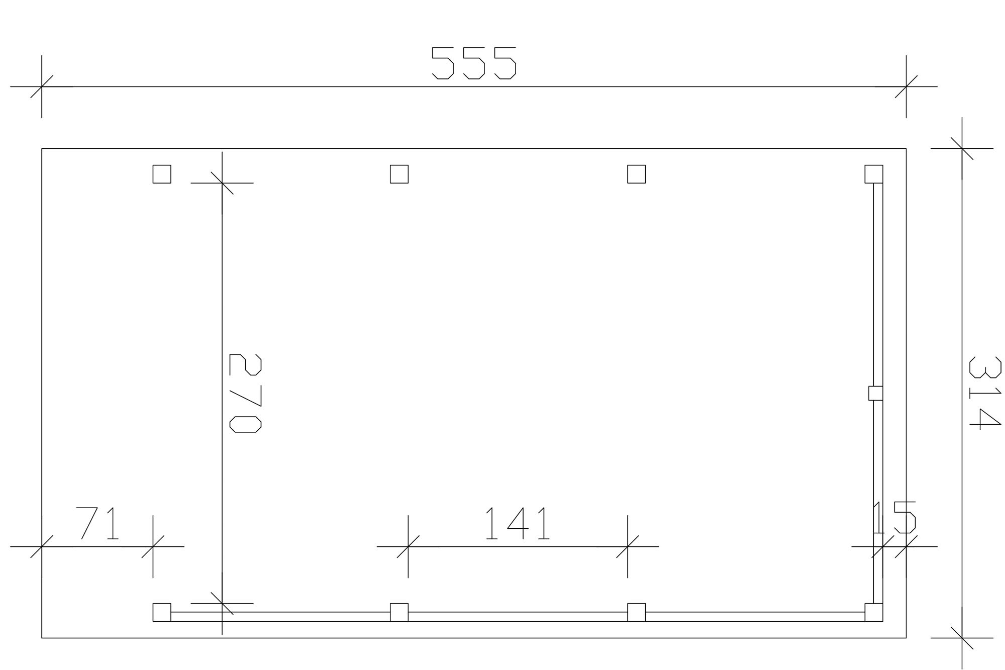 Skanholz Einzelcarport »Friesland Set 11«, Holz, 270 cm, Nussbaum