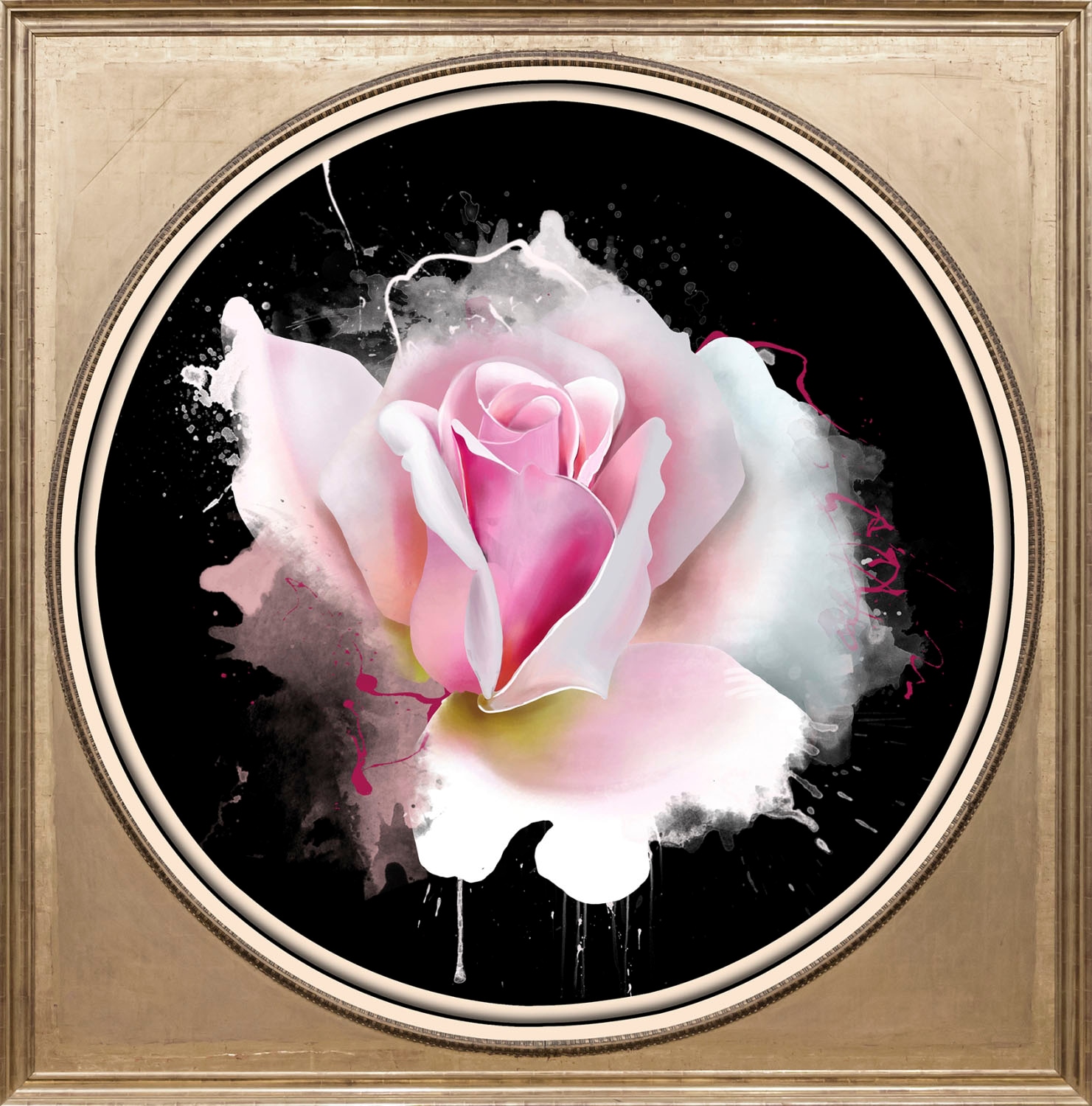 queence Acrylglasbild »Rose«, Blumen-Blumenbilder-Kunst-Pflanzen-Pflanzenbi günstig online kaufen