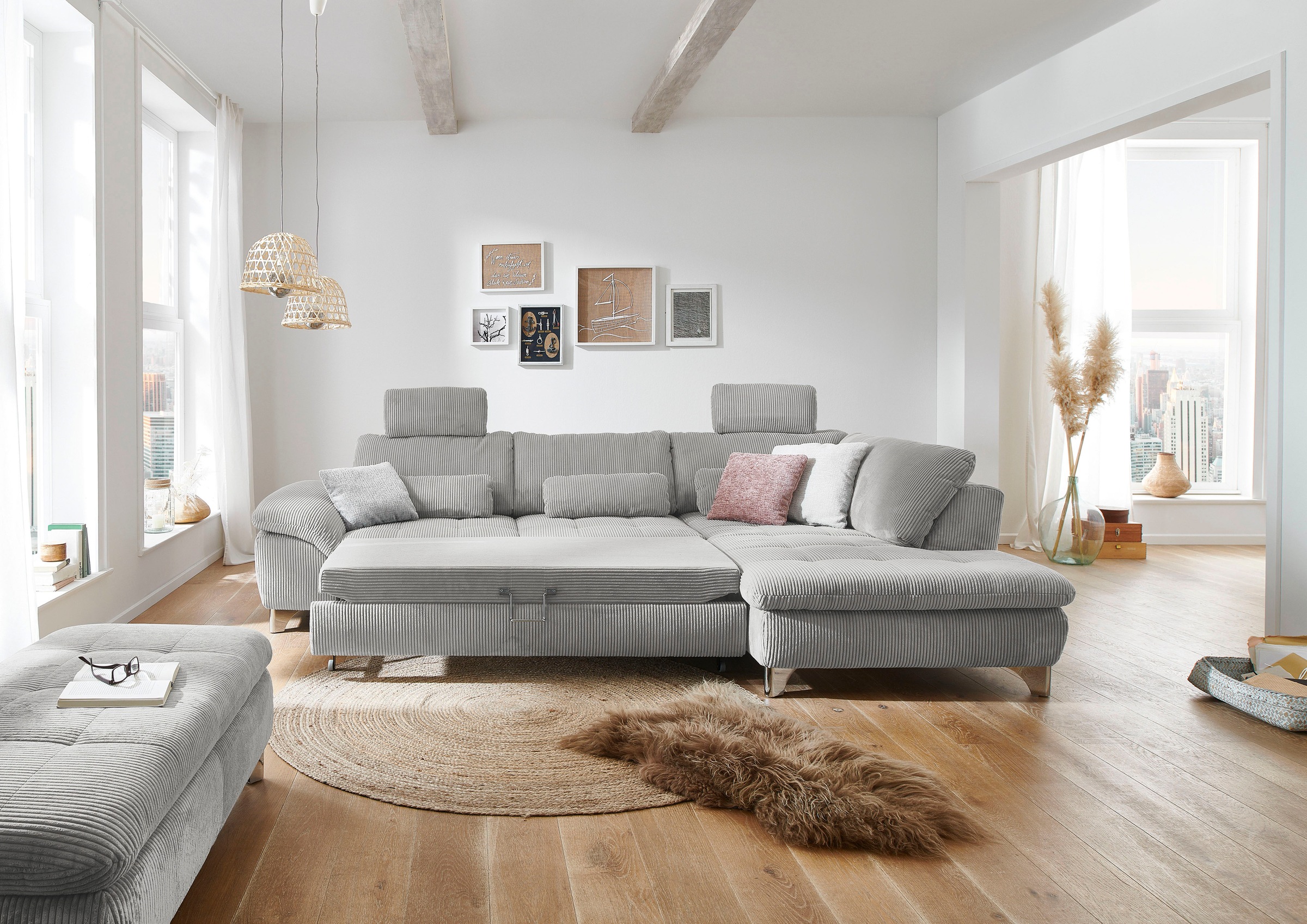 Die PlanBar Ecksofa »MP-IN14007 L-Form«, wahlweise mit Bettfunktion und ver günstig online kaufen