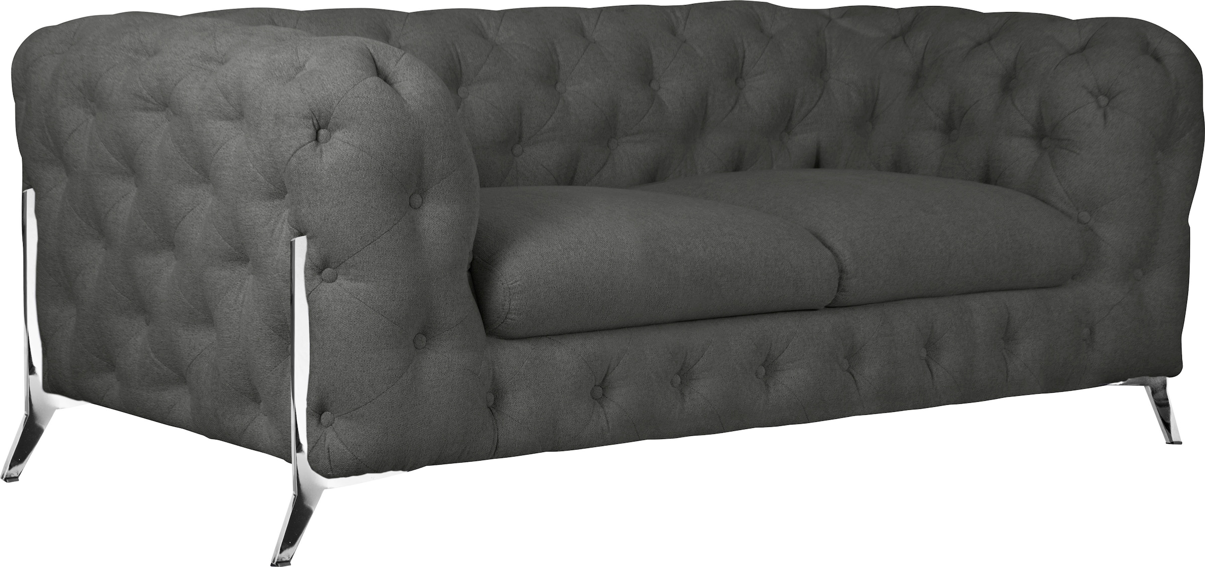 Leonique Chesterfield-Sofa »Amaury«, aufwändige Knopfheftung, moderne Chesterfield Optik, Fußfarbe wählbar