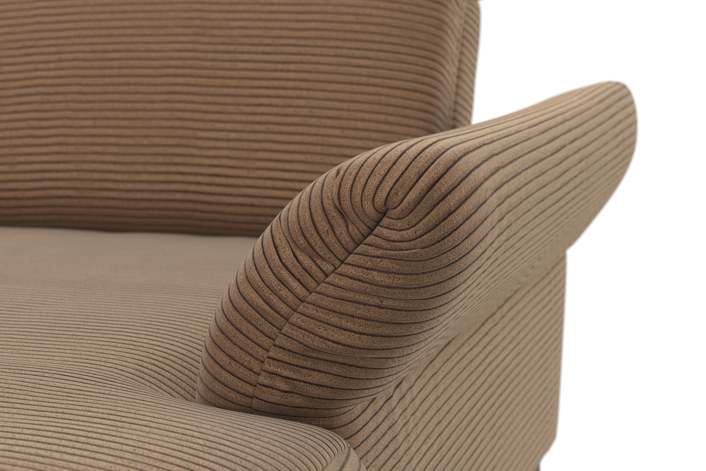 INOSIGN Ecksofa »Coco L-Form«, Sitztiefen-, Arm- und Kopfteilverstellung, Cord-Bezug, Fußhöhe 15 cm