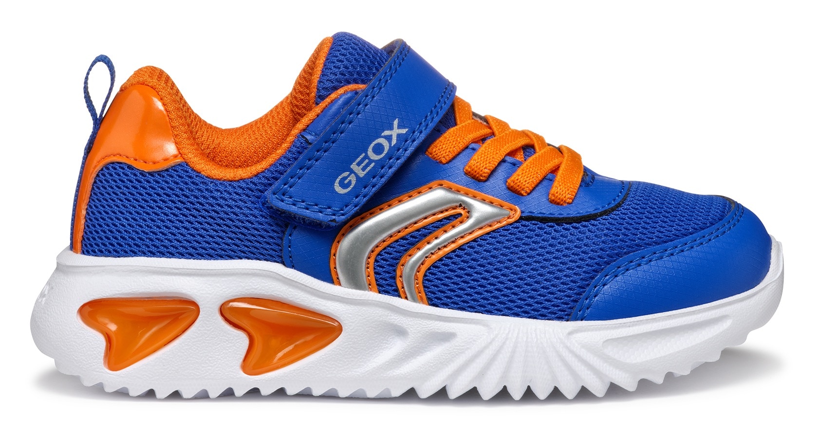 Geox Sneaker »J ASSISTER BOY Blinkschuh«, Sportschuh, Klettschuh mit auffällig blinkender Sohle