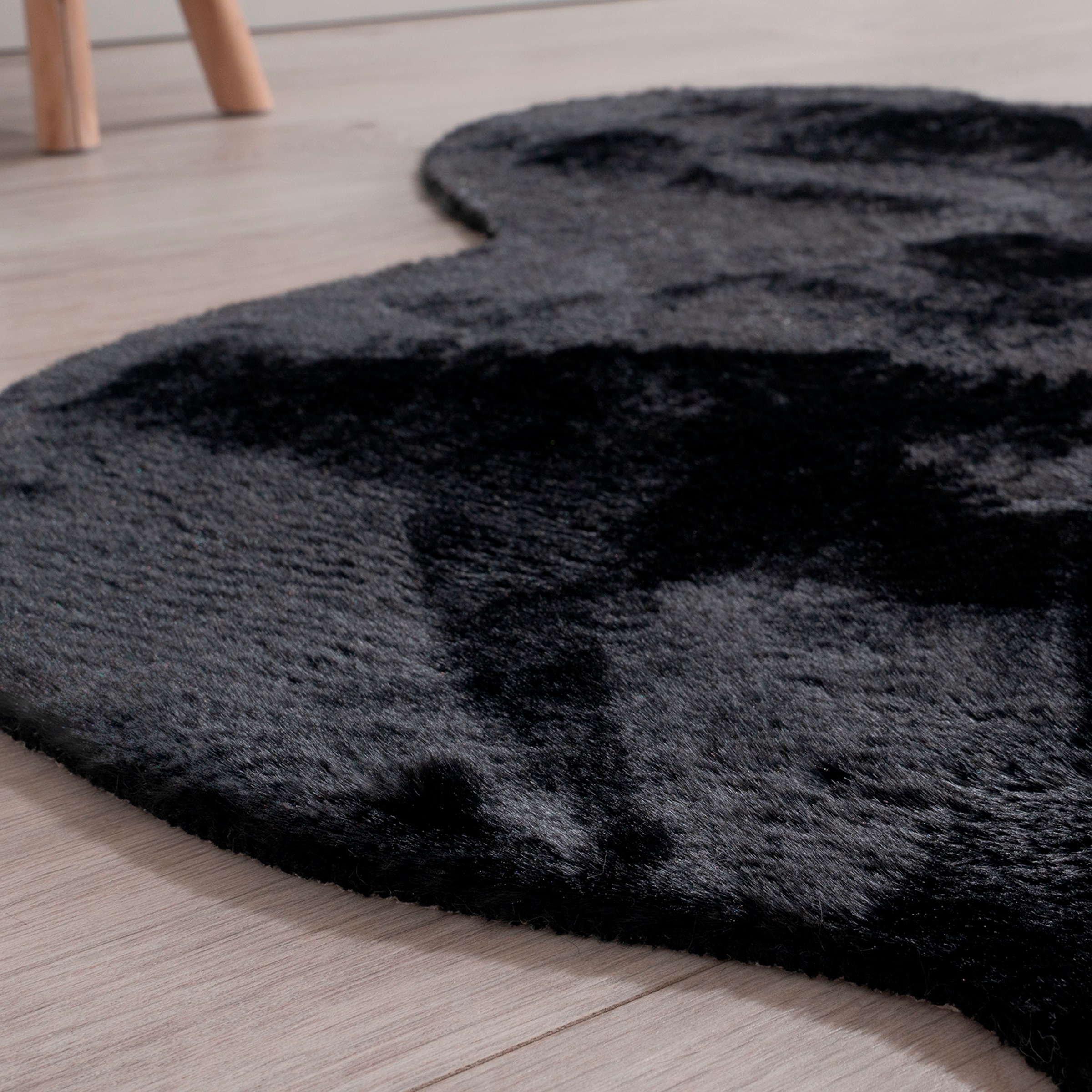 Paco Home Teppich »Pelt 640 Wolke«, wolkenförmig, 16 mm Höhe, Kunstfell, Uni Farben, sehr weicher Flor
