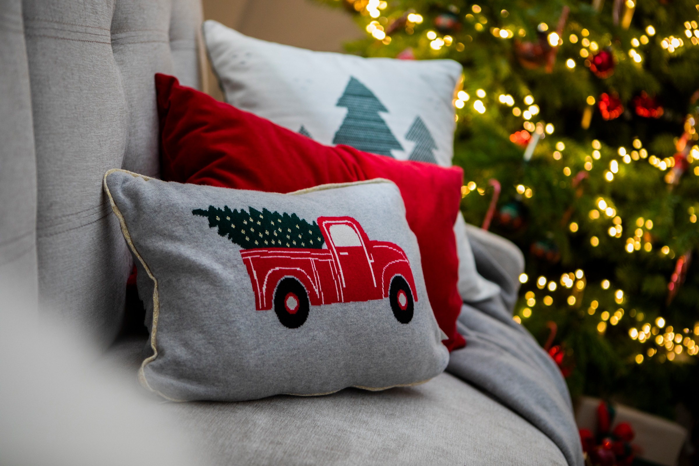 TOM TAILOR HOME Dekokissen »Christmascar«, bestellen Füllung, Kissenhülle bequem Stück ohne und Reißverschluss, gemustert, 1 schnell