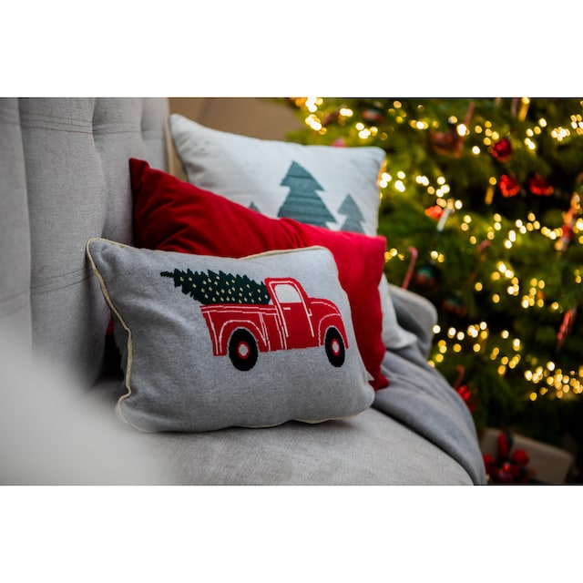 TOM TAILOR HOME Dekokissen »Christmascar«, gemustert, Reißverschluss,  Kissenhülle ohne Füllung, 1 Stück bequem und schnell bestellen