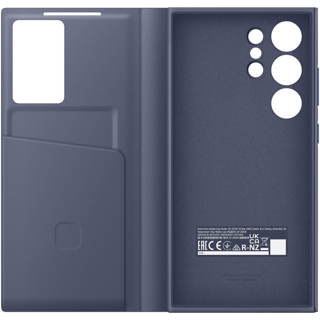 Samsung Handyhülle »Smart View Wallet Case Galaxy S24 Ultra«, Schutz, griffig und stylisch