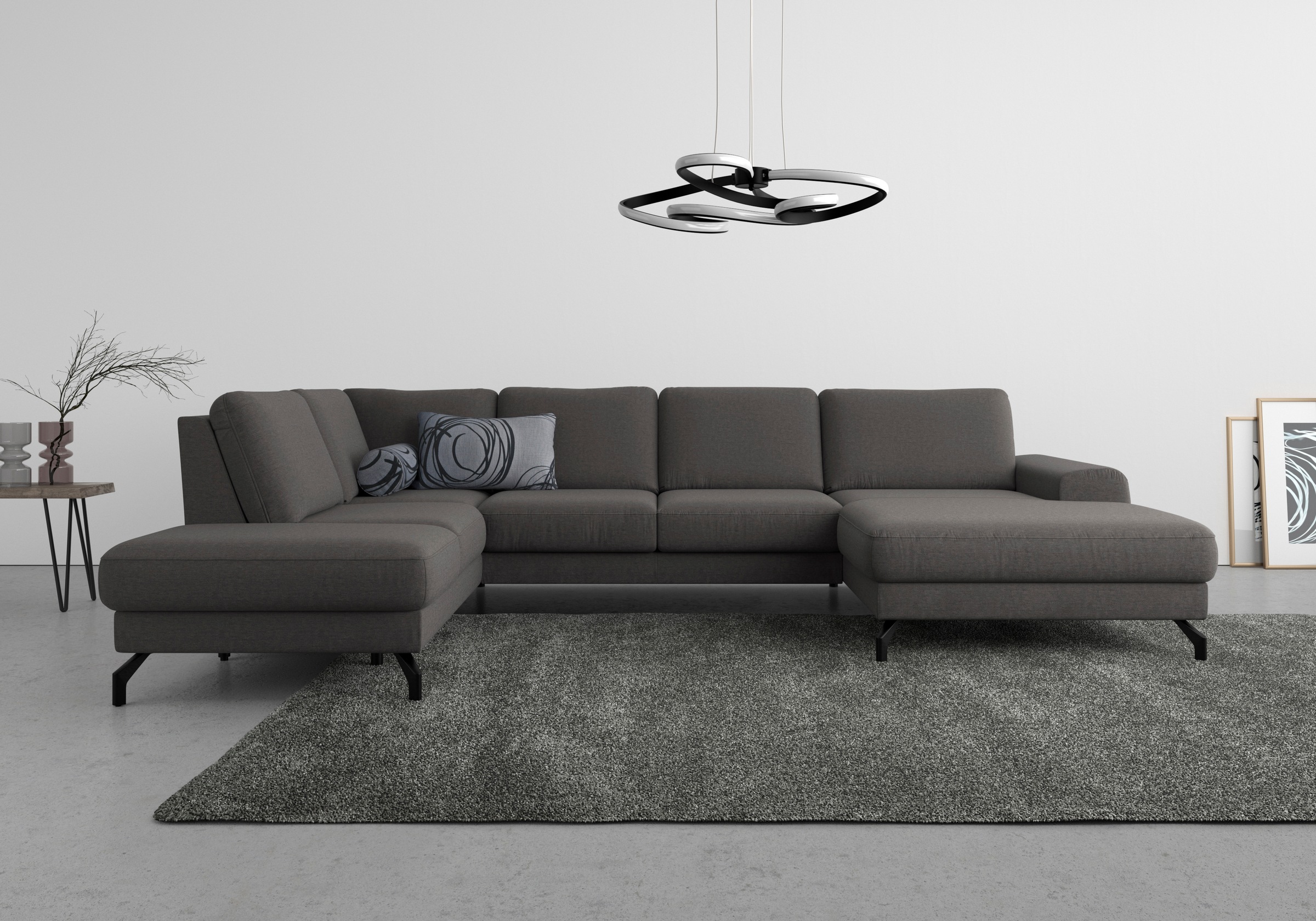 sit&more Wohnlandschaft »Cinturo U-Form«, inklusive Sitztiefenverstellung und Federkern, Sitzhöhe 45 cm