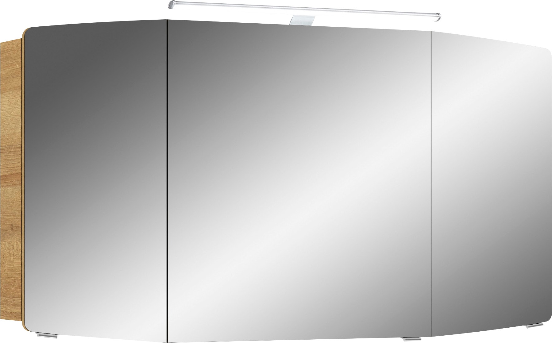 Saphir Badmöbel-Set »Cassca Sprint 3-teilig Mineralmarmor-Waschtisch mit LED-Spiegelschrank« 4 Stk. tlg.