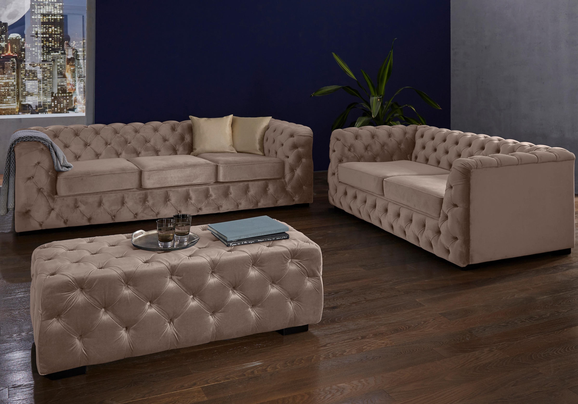 Guido Maria Kretschmer Home&Living Chesterfield-Sofa »Kalina«, mit klassischer Chesterfield-Knopfheftung
