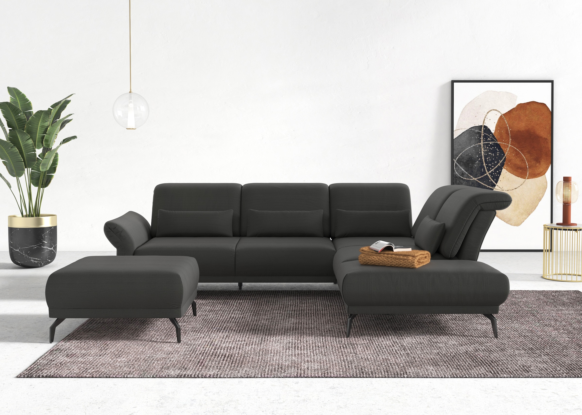 INOSIGN Ecksofa »Coco L-Form«, Sitztiefen-, Arm- und Kopfteilverstellung, C günstig online kaufen