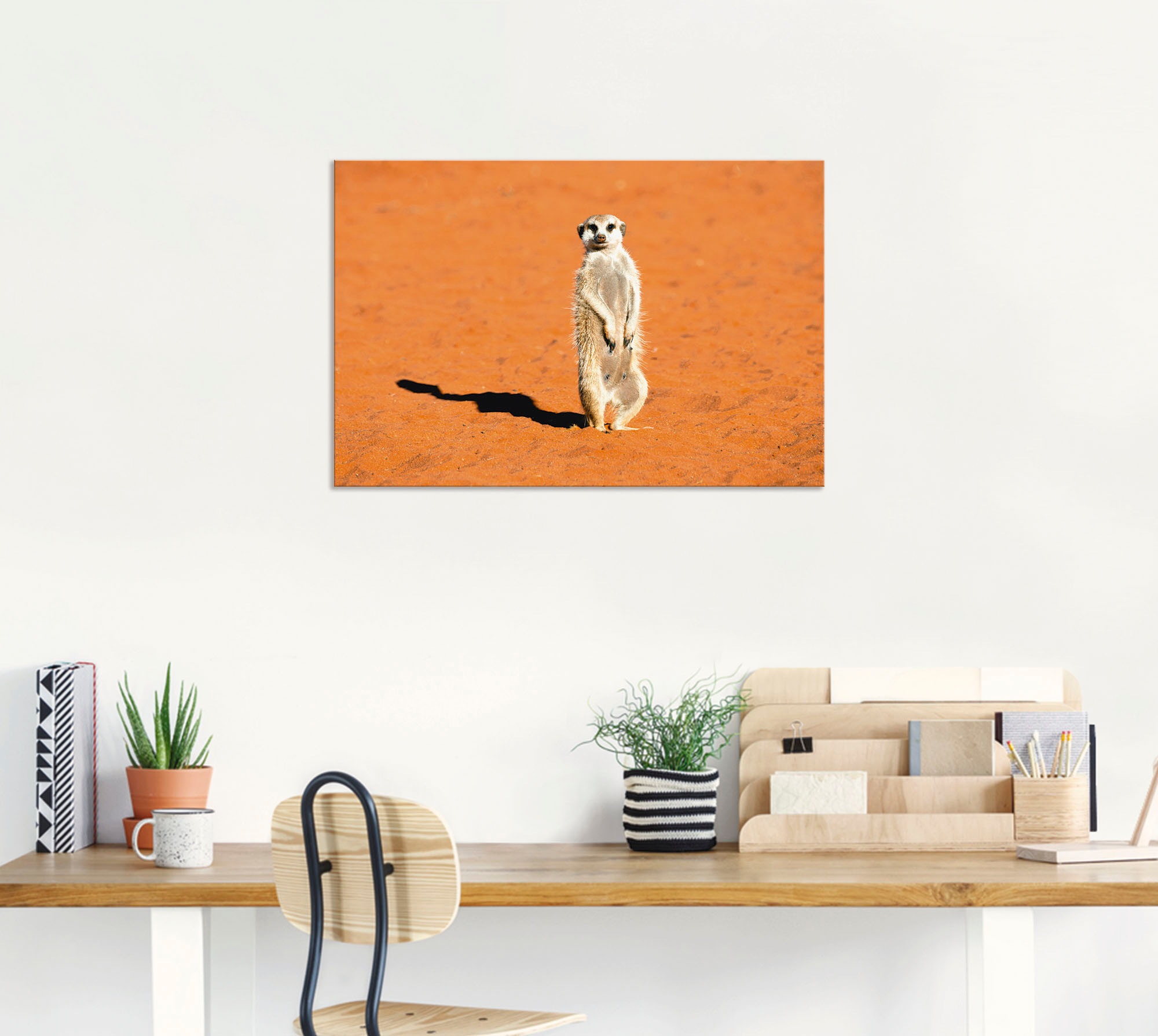 Artland Wandbild »Erdmännchen«, Wildtiere, (1 St.), als Alubild, Leinwandbild, Wandaufkleber oder Poster in versch. Größen