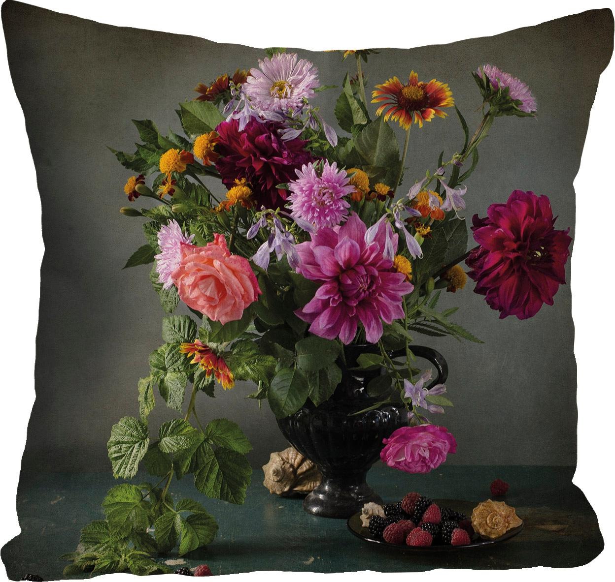 queence Dekokissen »»Blumenstrauß««, Kissenhülle ohne Füllung, 1 Stück günstig online kaufen