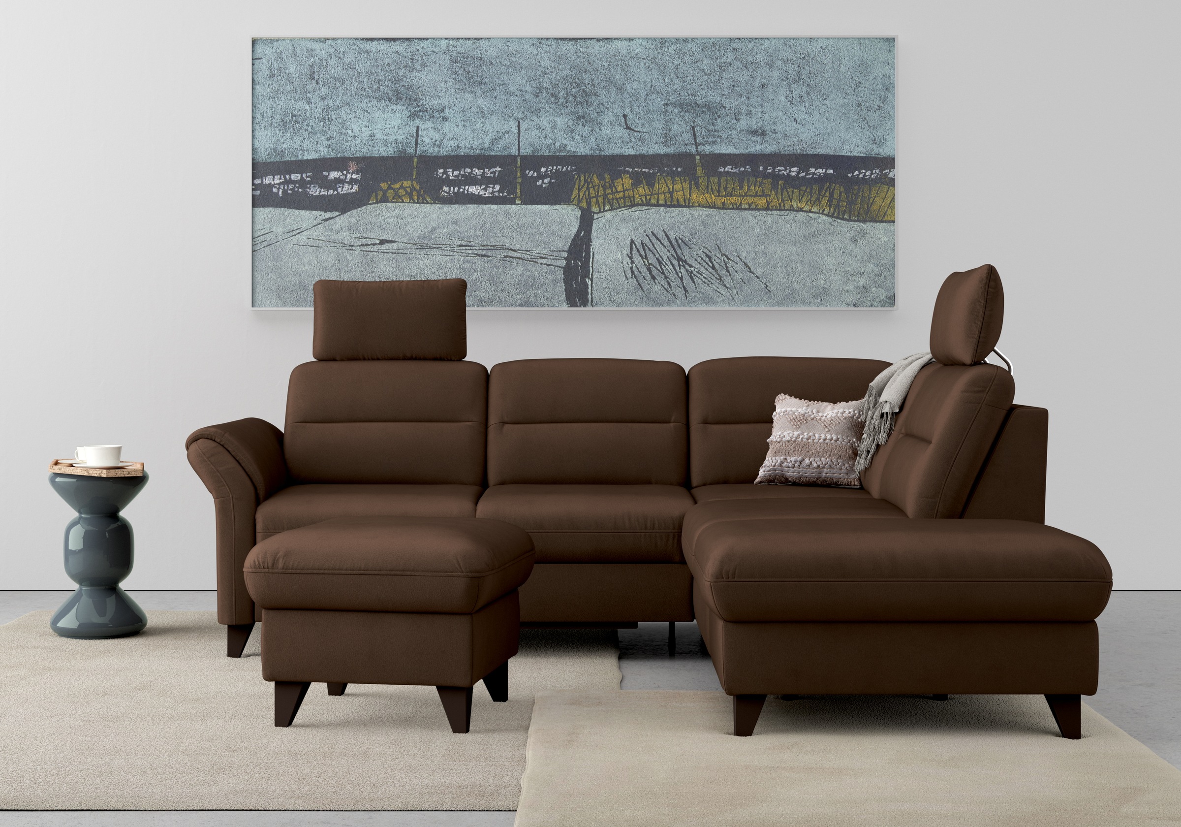 sit&more Ecksofa »Mellum L-Form«, Federkern, wahlweise mit Bettfunktion, St günstig online kaufen