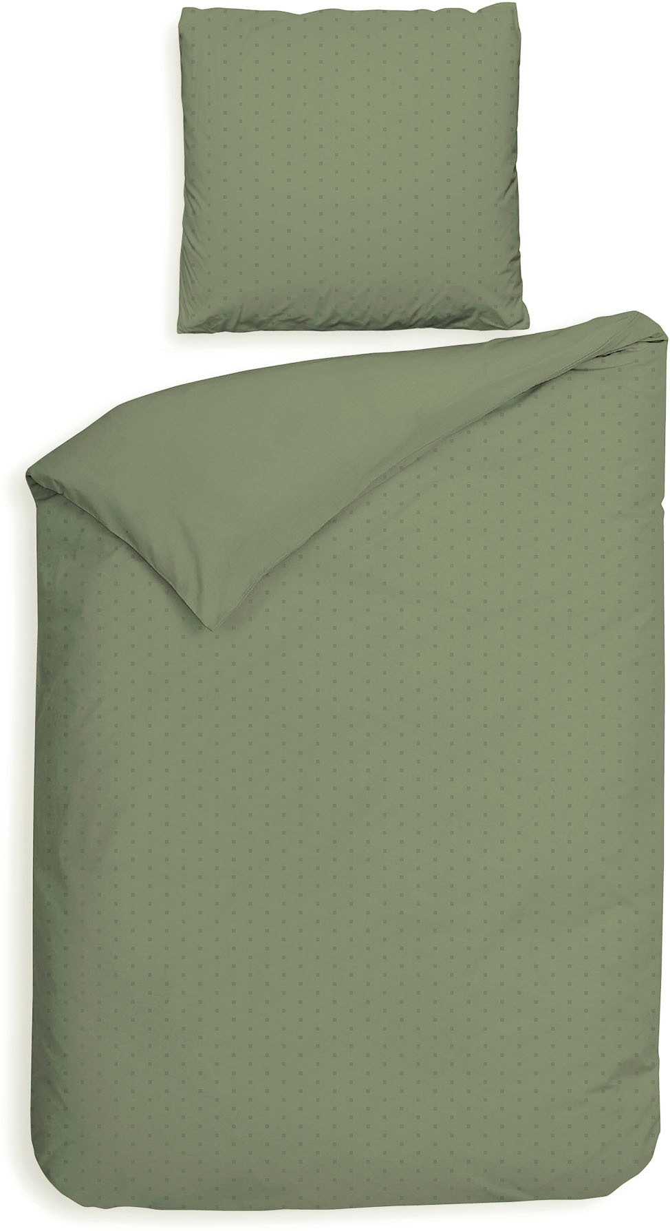 HECKETT & LANE Bettwäsche »Punto« 2 Stk. tlg. gepunktet, 100% Baumwolle ab 135x200 cm. Laurel Green Obermaterial: 100% Baumwolle B/L: 155 cm x 220 cm