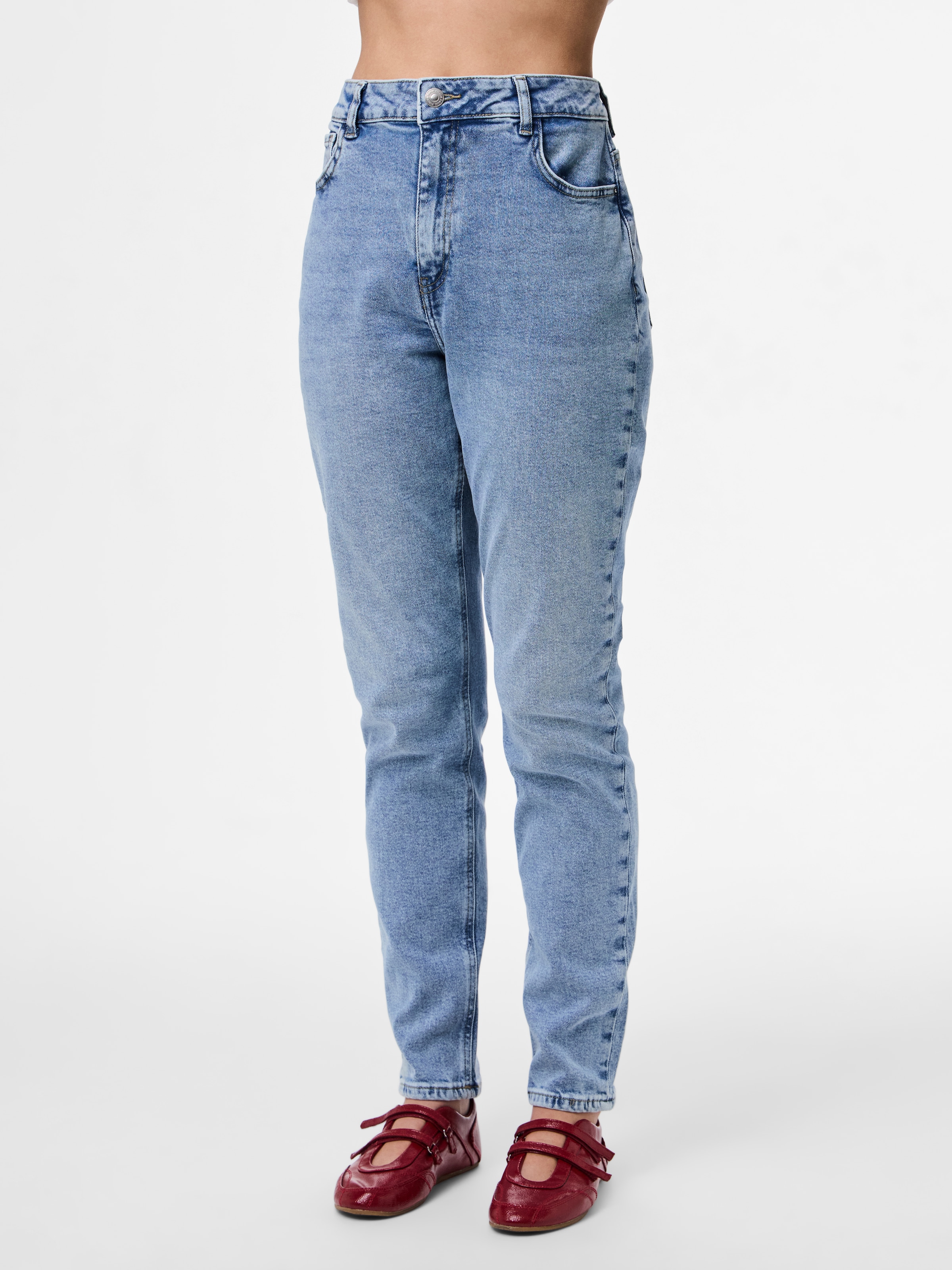 pieces High-waist-Jeans »PCBELLA HW TAP ANK JEANS LB302 NOOS«