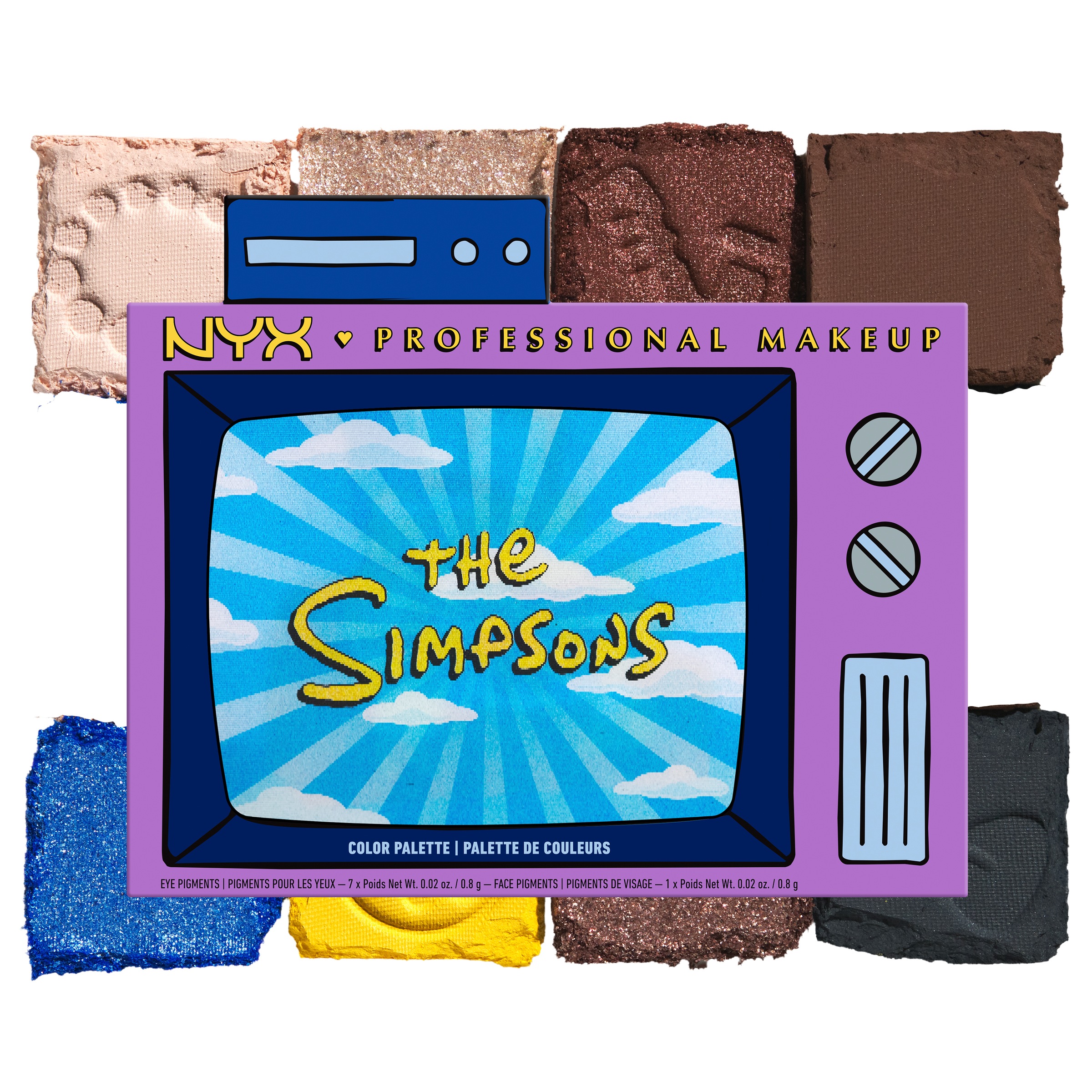 NYX PROFESSIONAL MAKEUP Lidschatten-Palette »FAMILIE SIMPSON COLOR PALETTE«