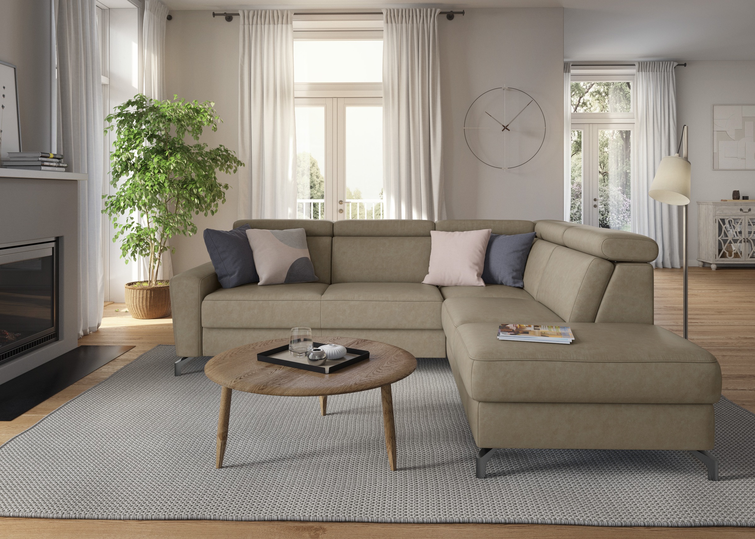 sit&more Ecksofa »Scarlett L-Form«, inklusive Kopfteilverstellung, wahlweis günstig online kaufen