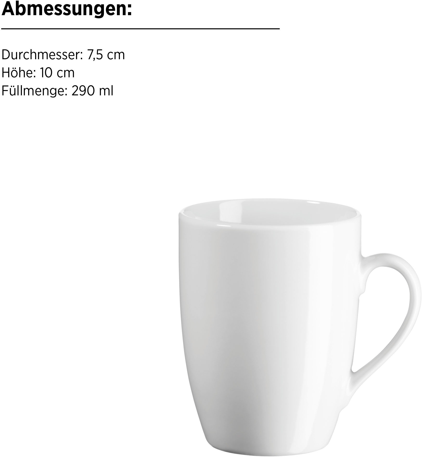MÄSER Becher »BARCA, Kaffeebecher Set, Porzellan«