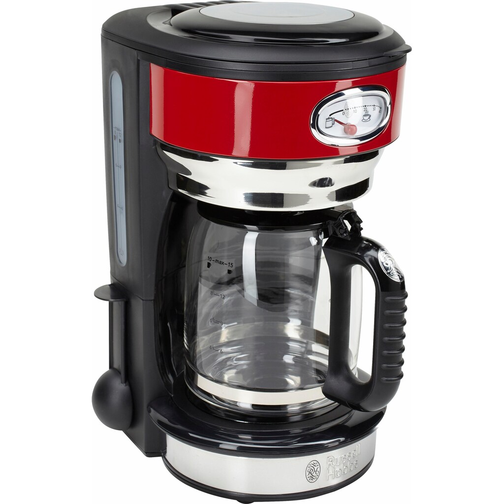 RUSSELL HOBBS Filterkaffeemaschine »Retro Ribbon Red 21700-56«, 1,25 l Kaffeekanne, Papierfilter, 1x4