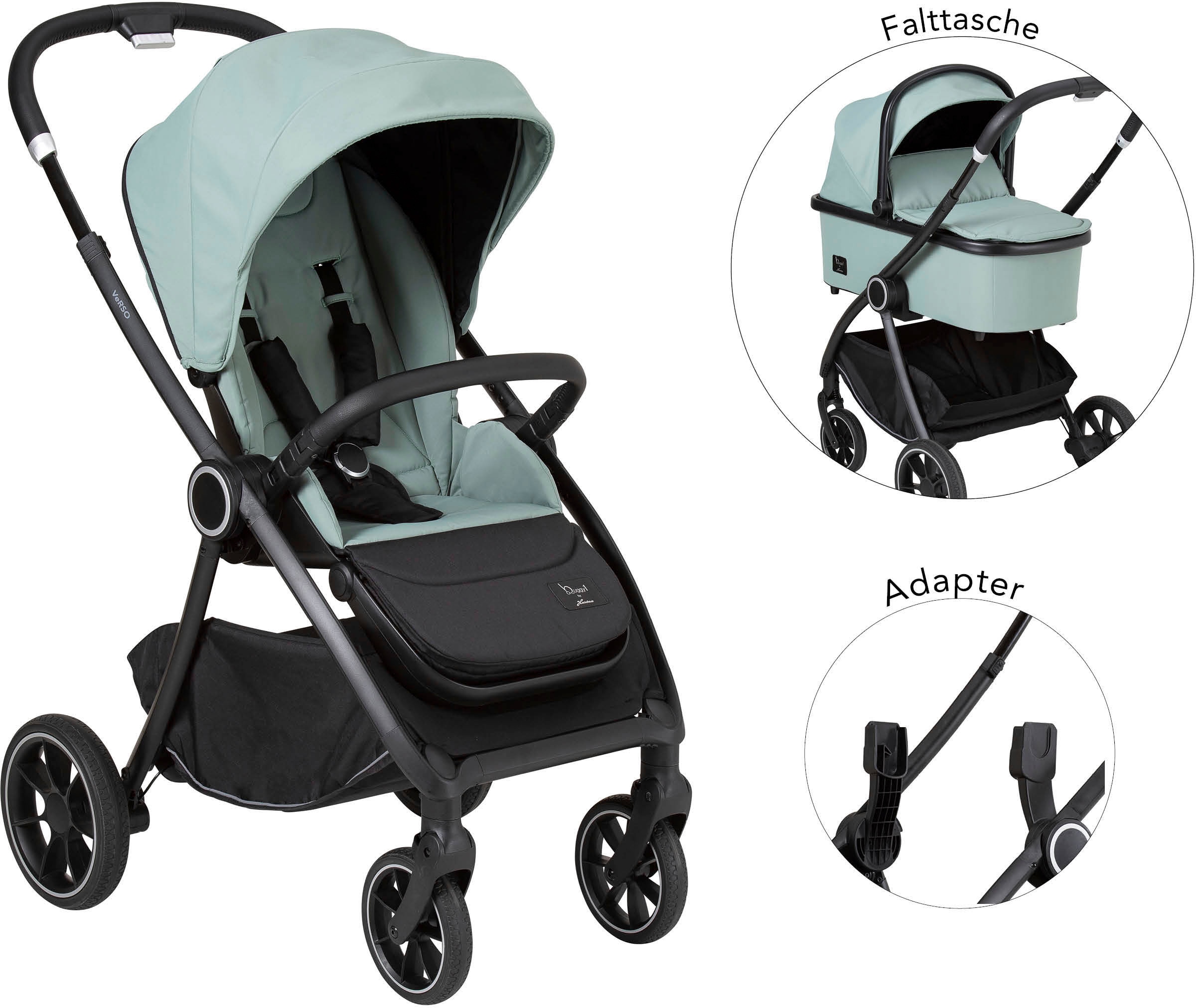 Kombi-Kinderwagen »Verso«, Inkl. Adapter für Babyschale Gruppe 0