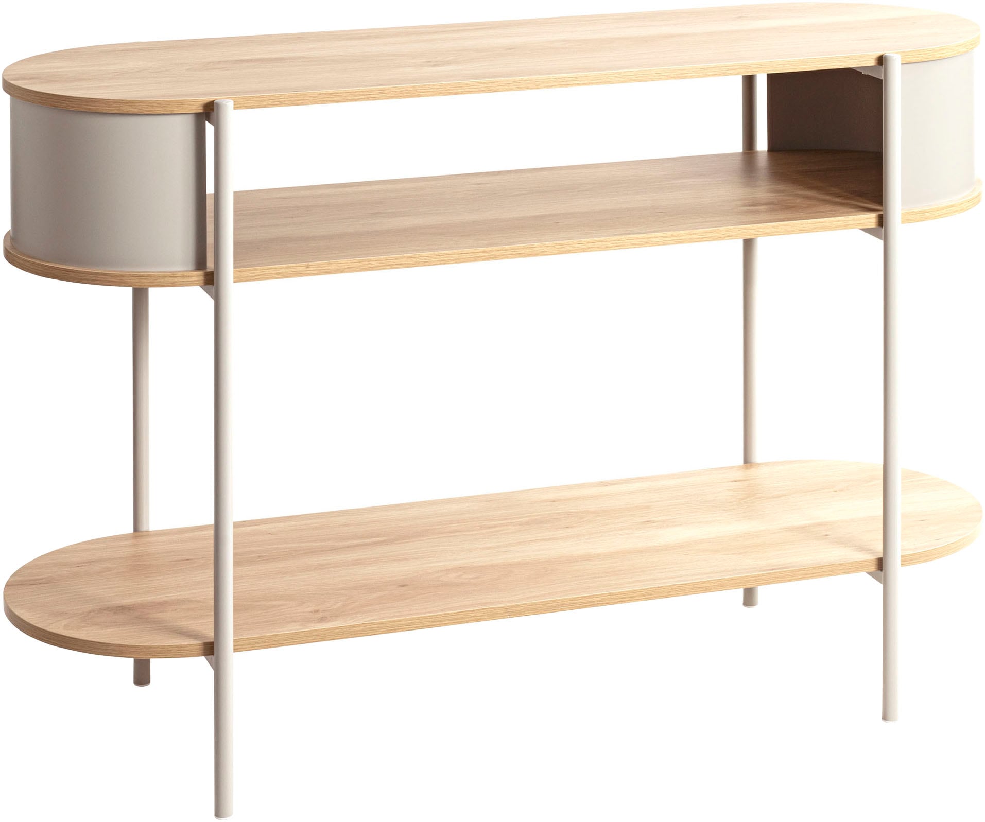 HAKU Konsolentisch »Beistelltisch« 1 Stk. tlg. oval - aus MDF Braun B/T/H 110/39/76 cm