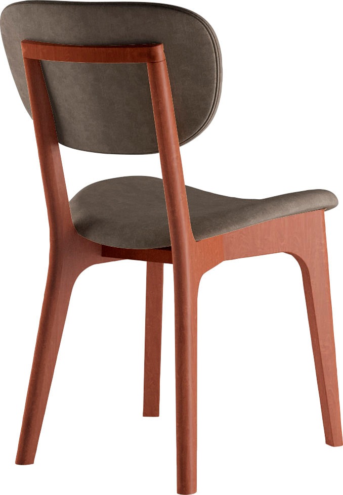 INOSIGN Stuhl »COZY Made in Italy«, (Set), 2 St., Microfaser, Gestell in Buche, Kirsch- oder Nussbaum, Massivholz, Design Stuhl
