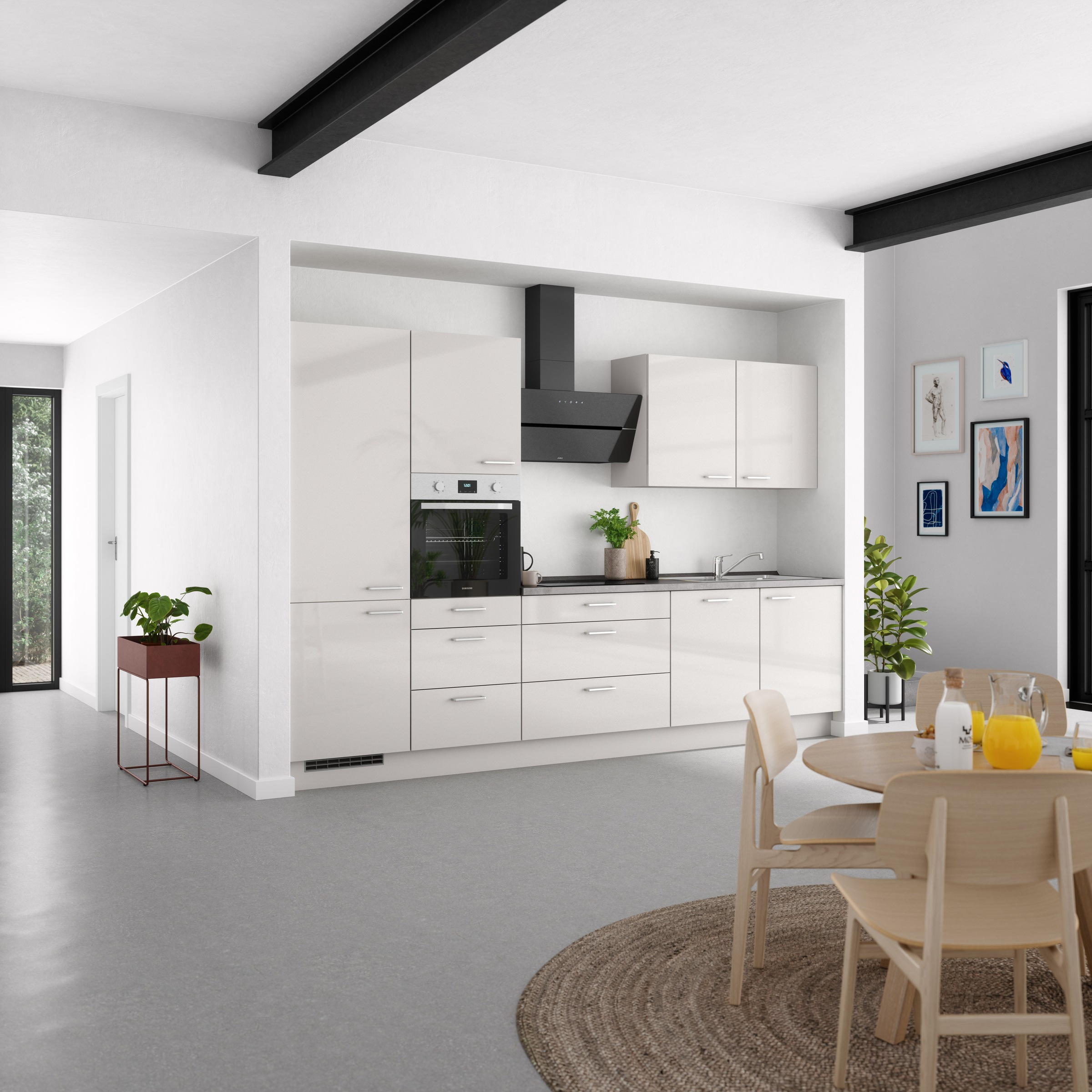 nobilia® Küchenzeile »"Flash II"« vormontiert,  Ausrichtung wählbar, Breite 330 cm, wahlw. mit E-Geräten