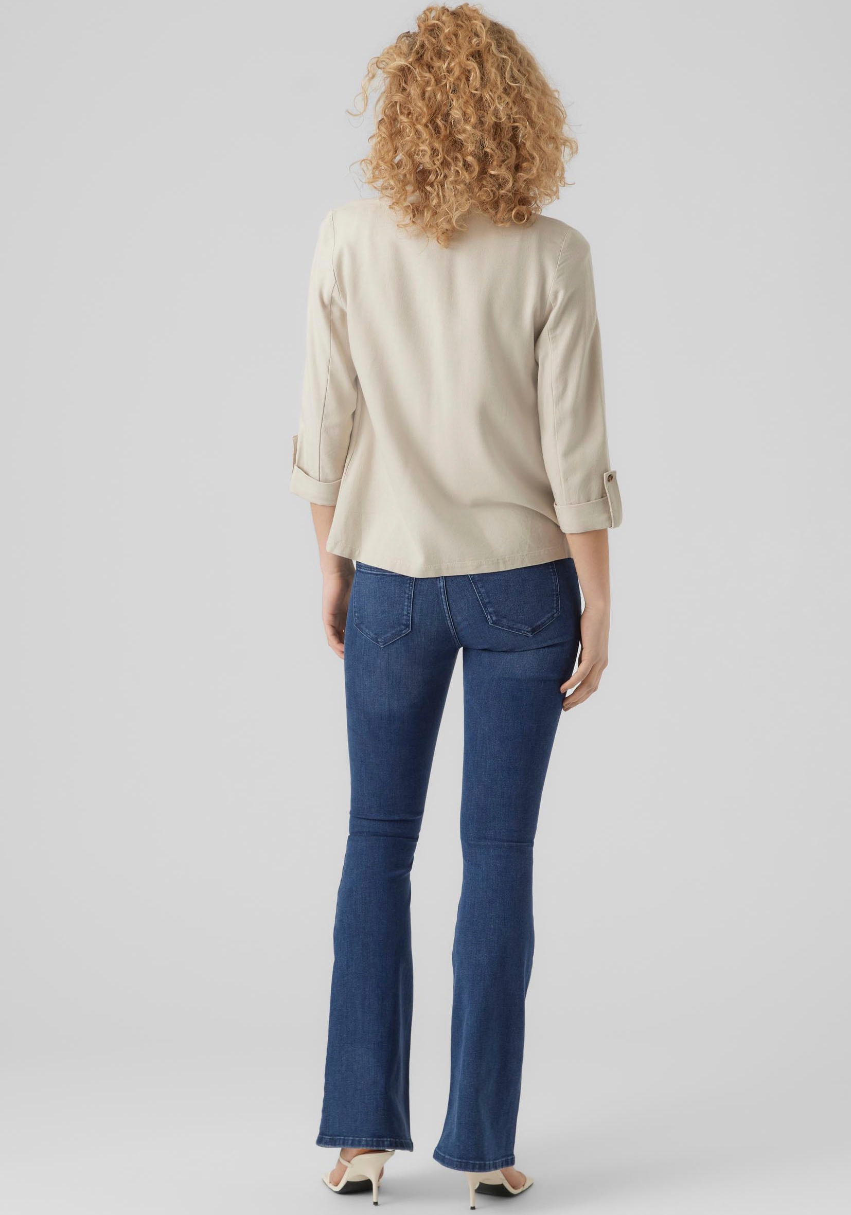 Vero Moda Kurzblazer »VMJESMILO 3/4 LOOSE BLAZER WVN GA NOOS«, mit Leinen