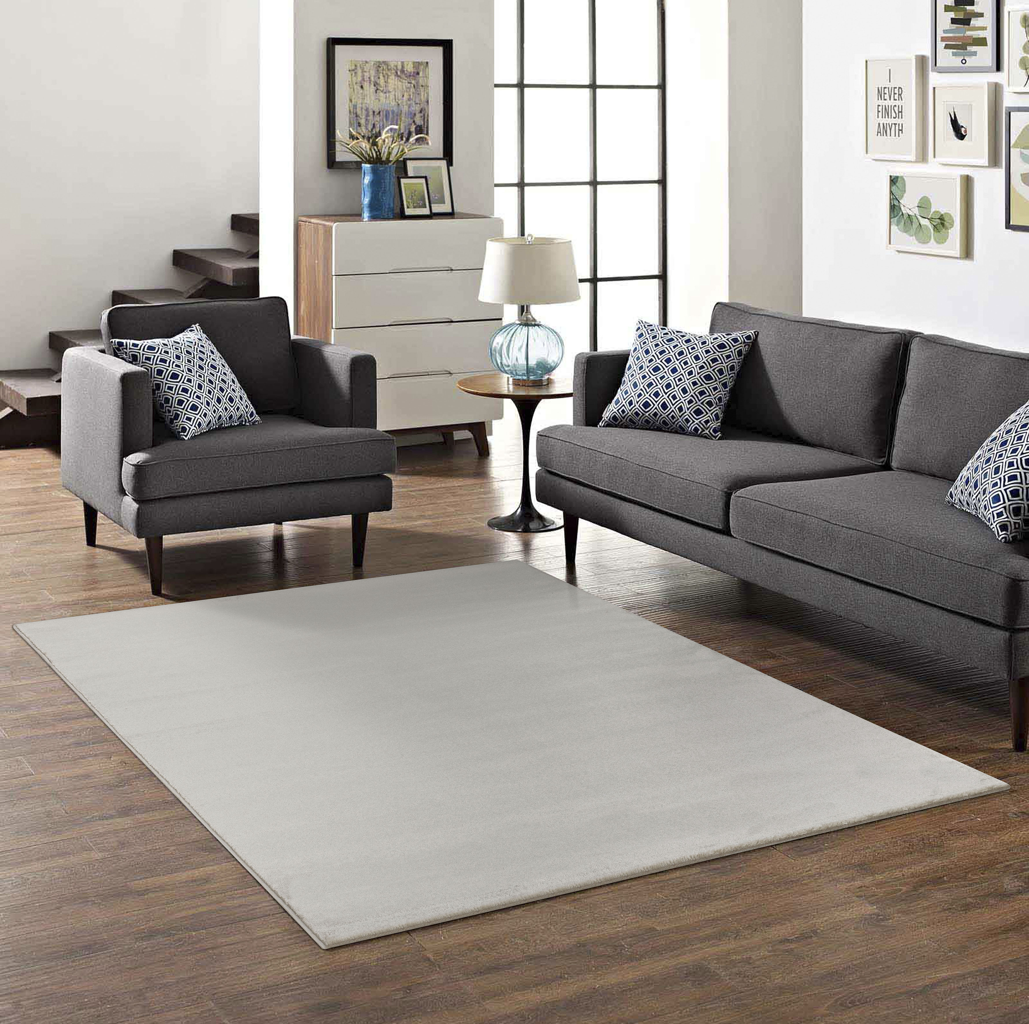 Teppich »Kurzflor-Webteppich GRANADA«, rechteckig, uni Soft Touch mit Glanz,...