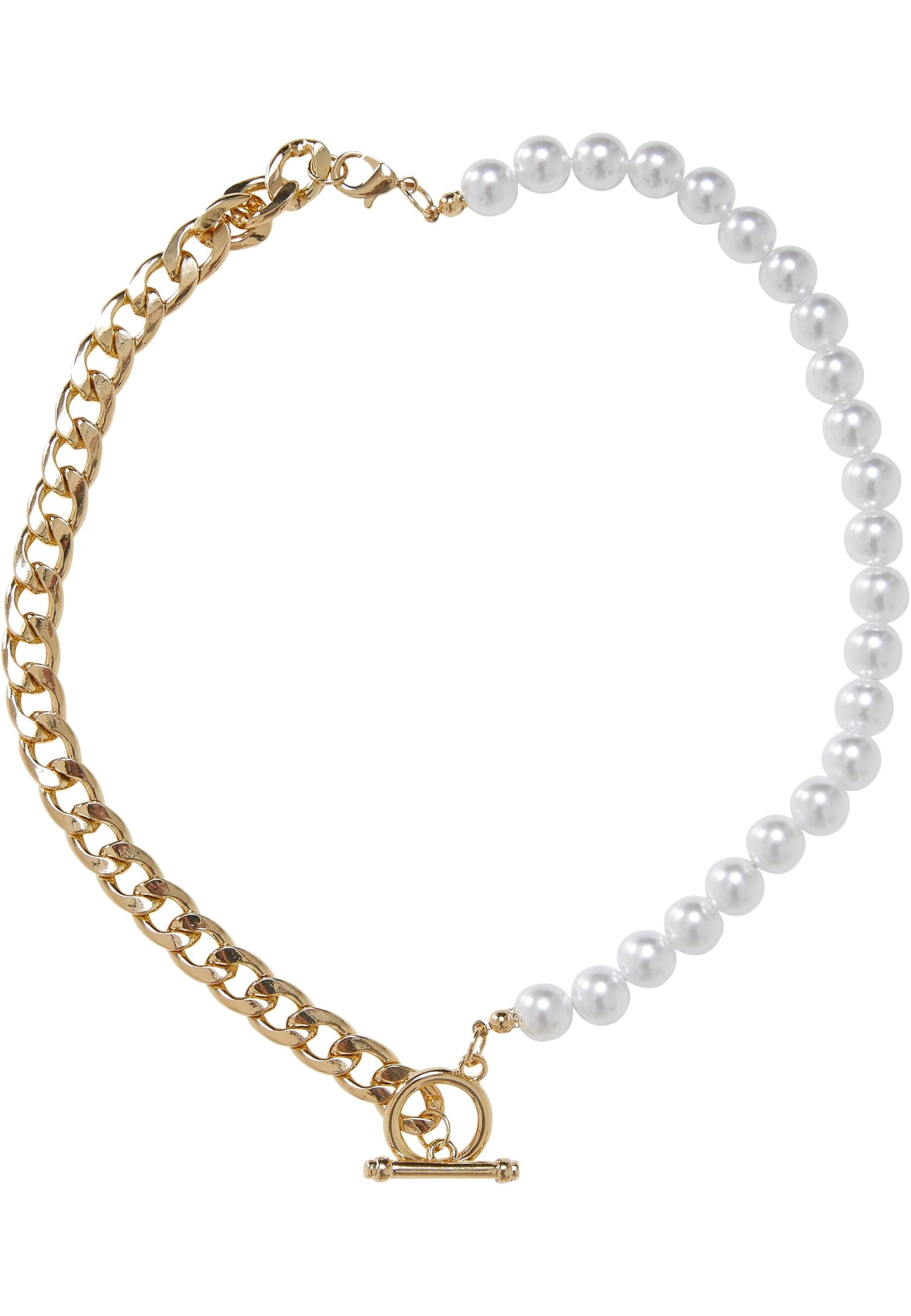 URBAN CLASSICS Schnürsenkel »Urban Classics Unisex Half Pearl Exchangable Necklace 2-Pack«