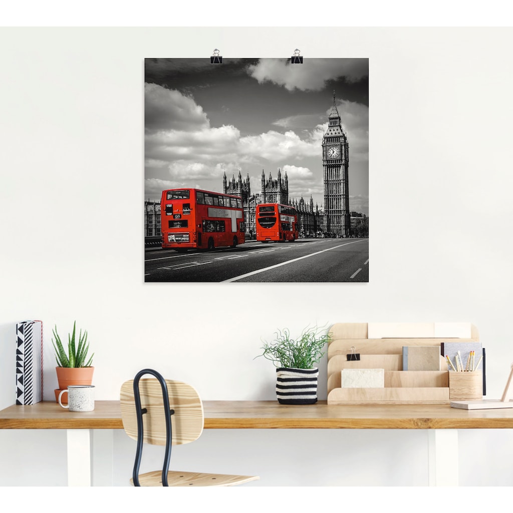Artland Wandbild »Typisch London«, London, (1 St.), als Leinwandbild, Poster, Wandaufkleber in verschied. Größen