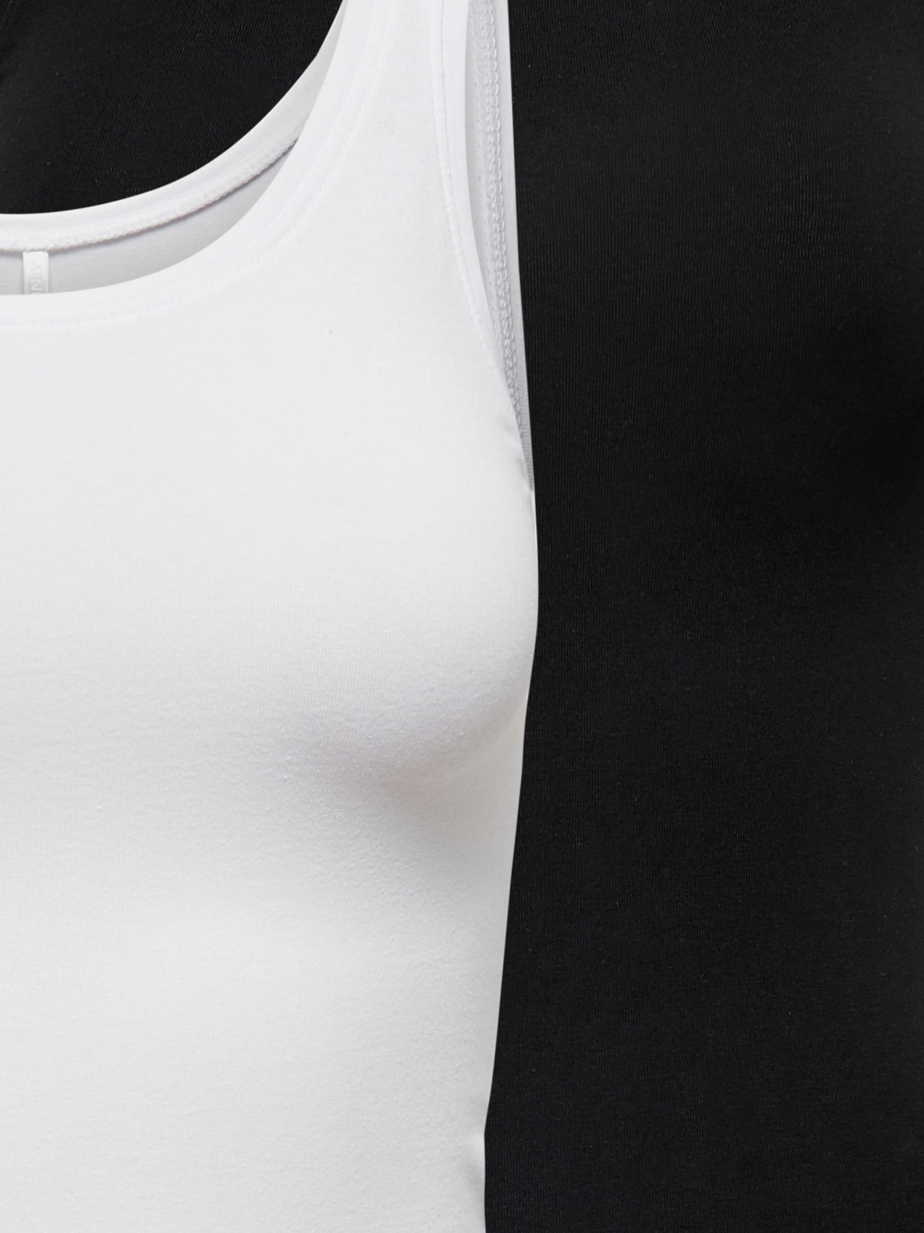 ONLY Tanktop »ONLLIVE – Slim-Fit Tanktops mit Stretch für optimalen Sitz« Packung, 2er-Pack, 2 Stk. slim fit, casual, Jersey, Baumwollmischung, Rundhals