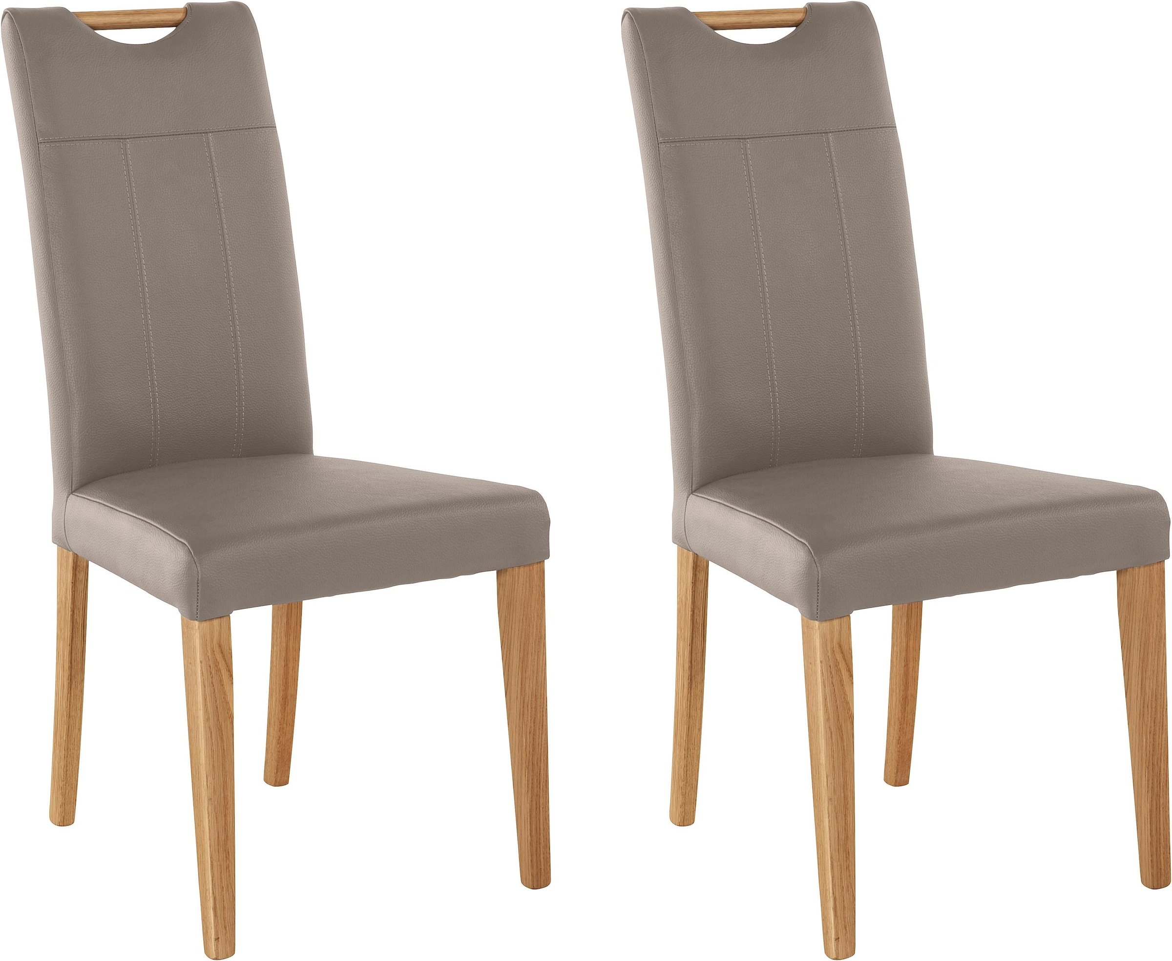 Home affaire Esszimmerstuhl »Roberta« (Set) 2 Stk.mit Bezug aus Echtleder u günstig online kaufen