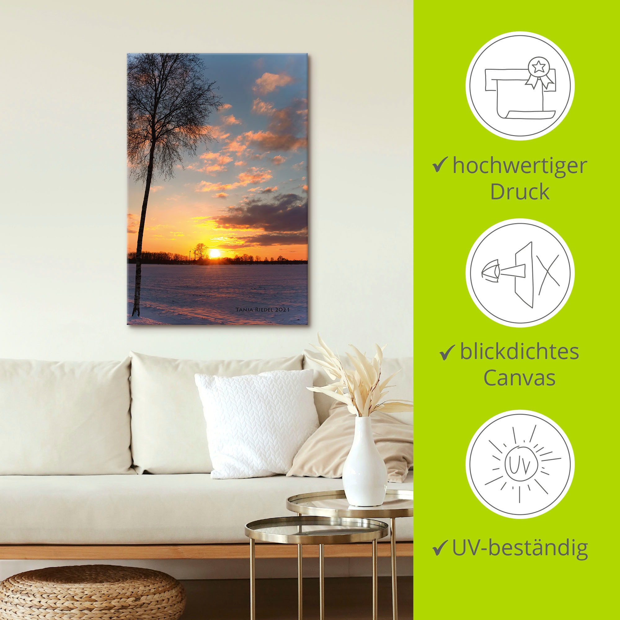Artland Wandbild »Sehnsucht Momente der Natur«, Bilder vom Sonnenuntergang & -aufgang, (1 St.), in vielen Größen & Produktarten, Alubild, Leinwandbild, Poster, Wandaufkleber